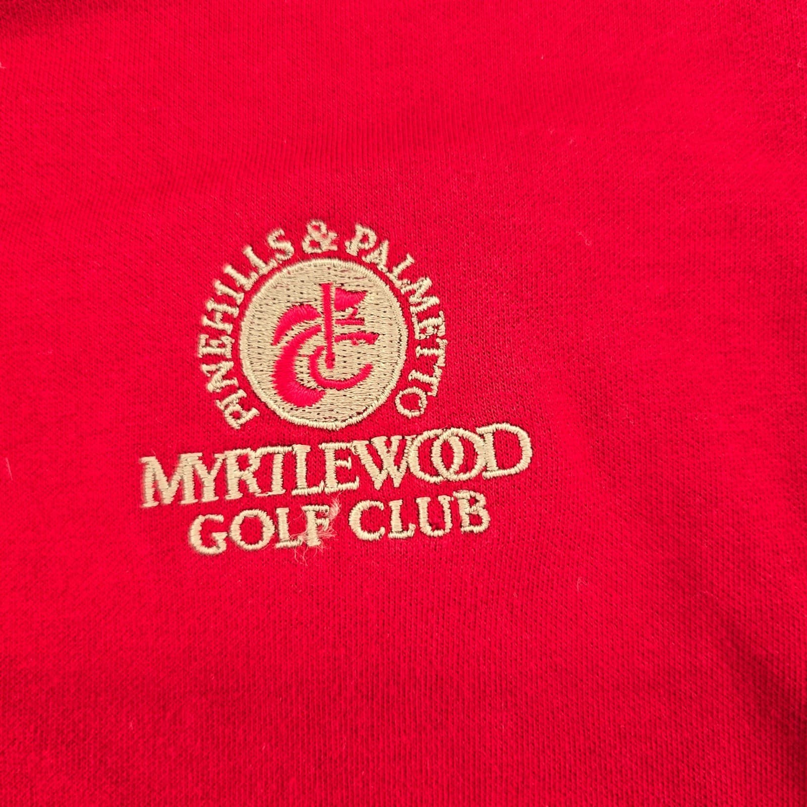 Antigua Mock Neck Womens M Top Red Myrtlewood Golf Club Long Sleeve Performance - Thumbnail 3