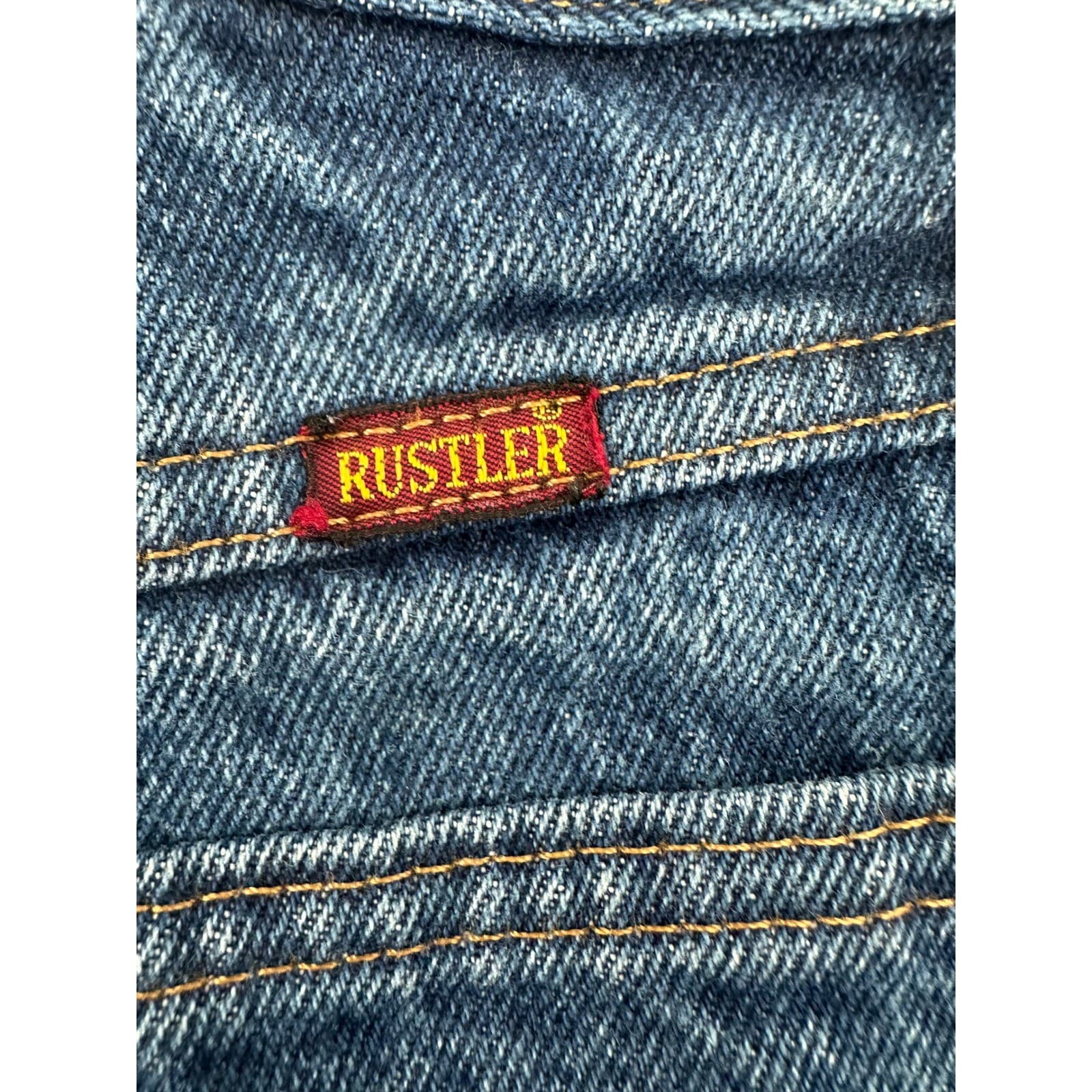 Rustler Mens Blue Denim Jeans Straight Leg Waist 30 Inseam 30 Cotton Made Mexico - Thumbnail 5
