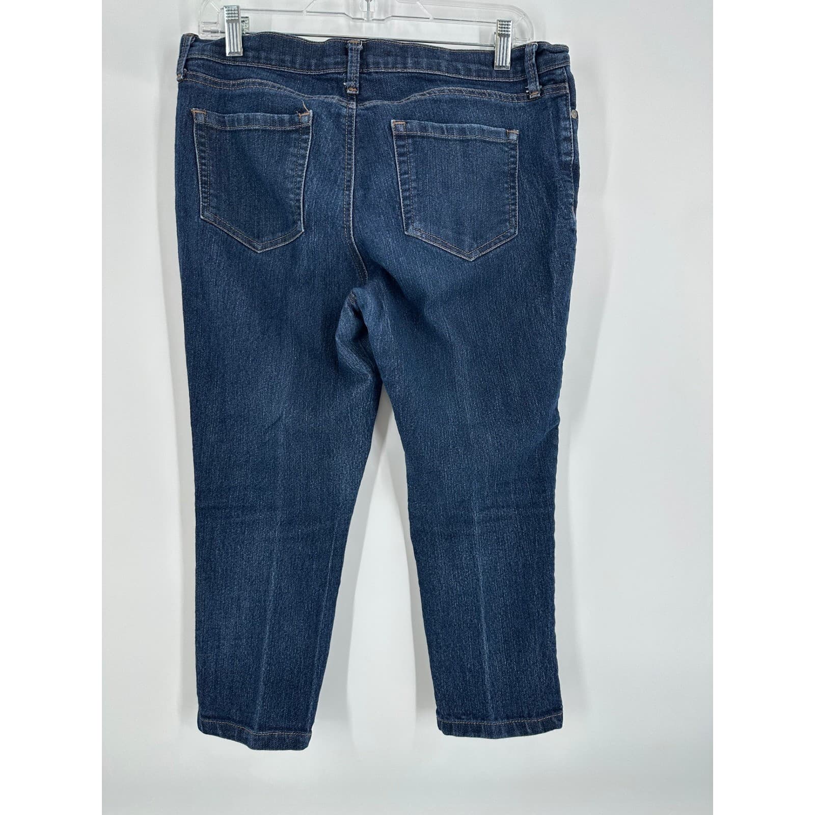 Nine West Womens Dark Wash Denim Jeans Size 10 Straight Leg Casual Everyday - Thumbnail 10