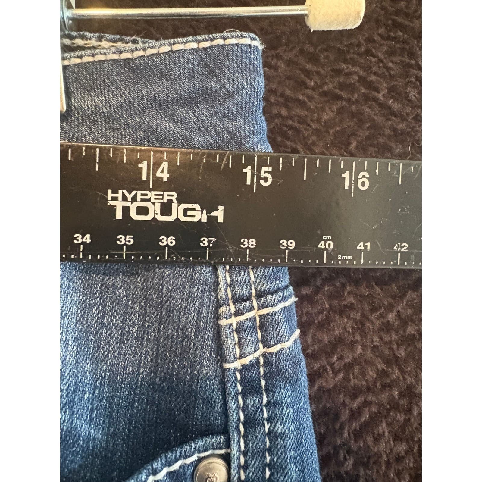 Love Indigo Premium Denim Jeans Womens Size 4 Blue Embellished Pockets - Thumbnail 4