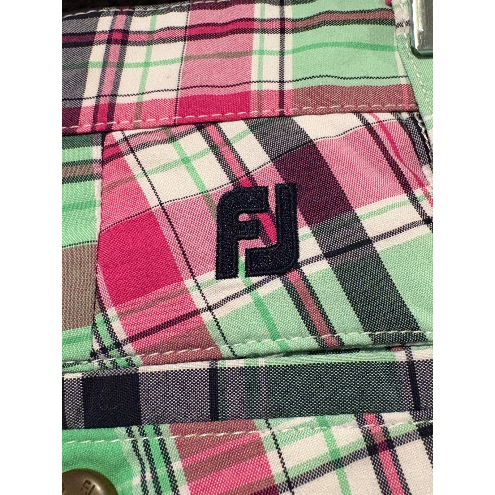 FootJoy Golf Shorts Plaid Flat Front Casual Lightweight Size 34 - Thumbnail 7