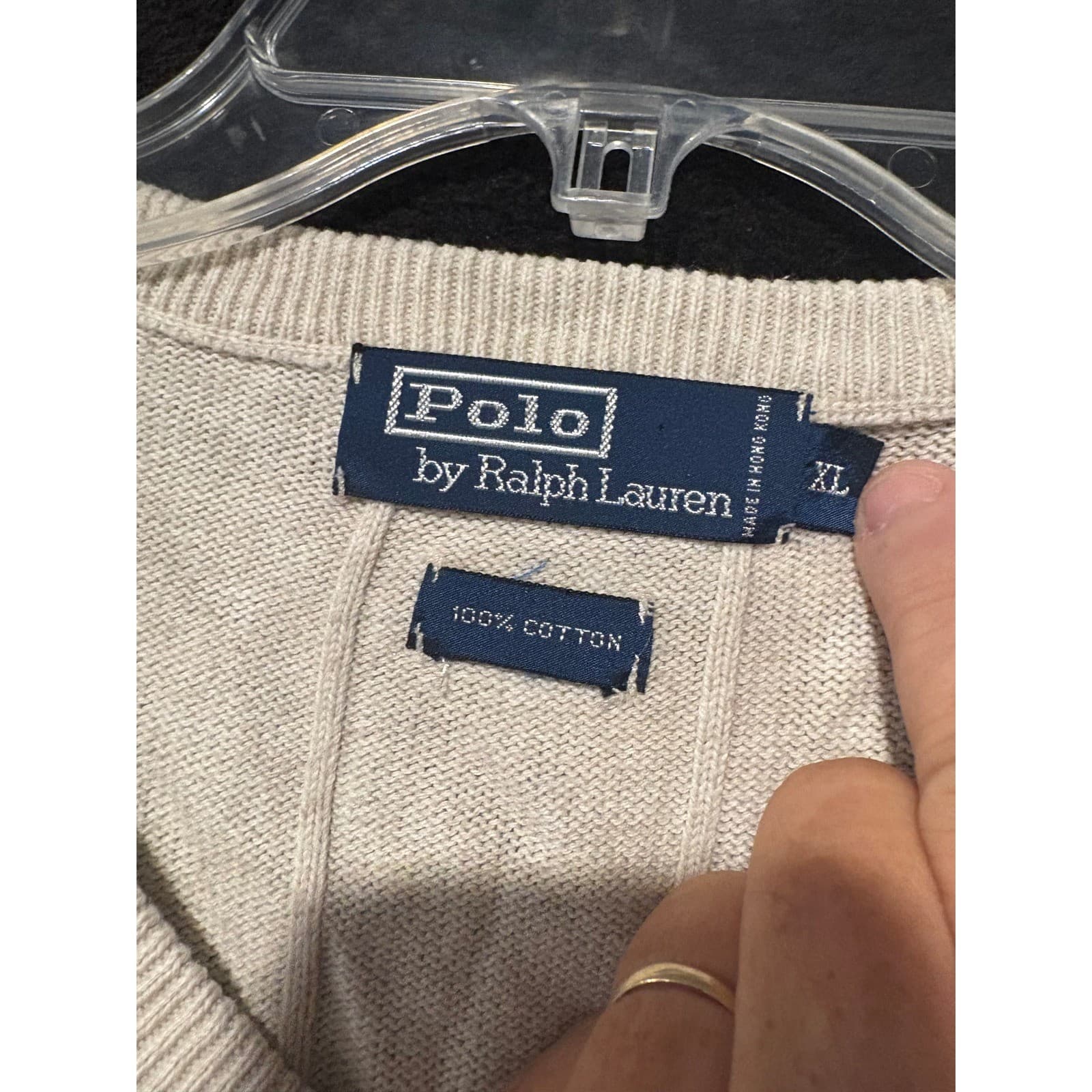 Polo Ralph Lauren Sweater Vest Sleeveless Knit Cotton Casual XL - Thumbnail 2