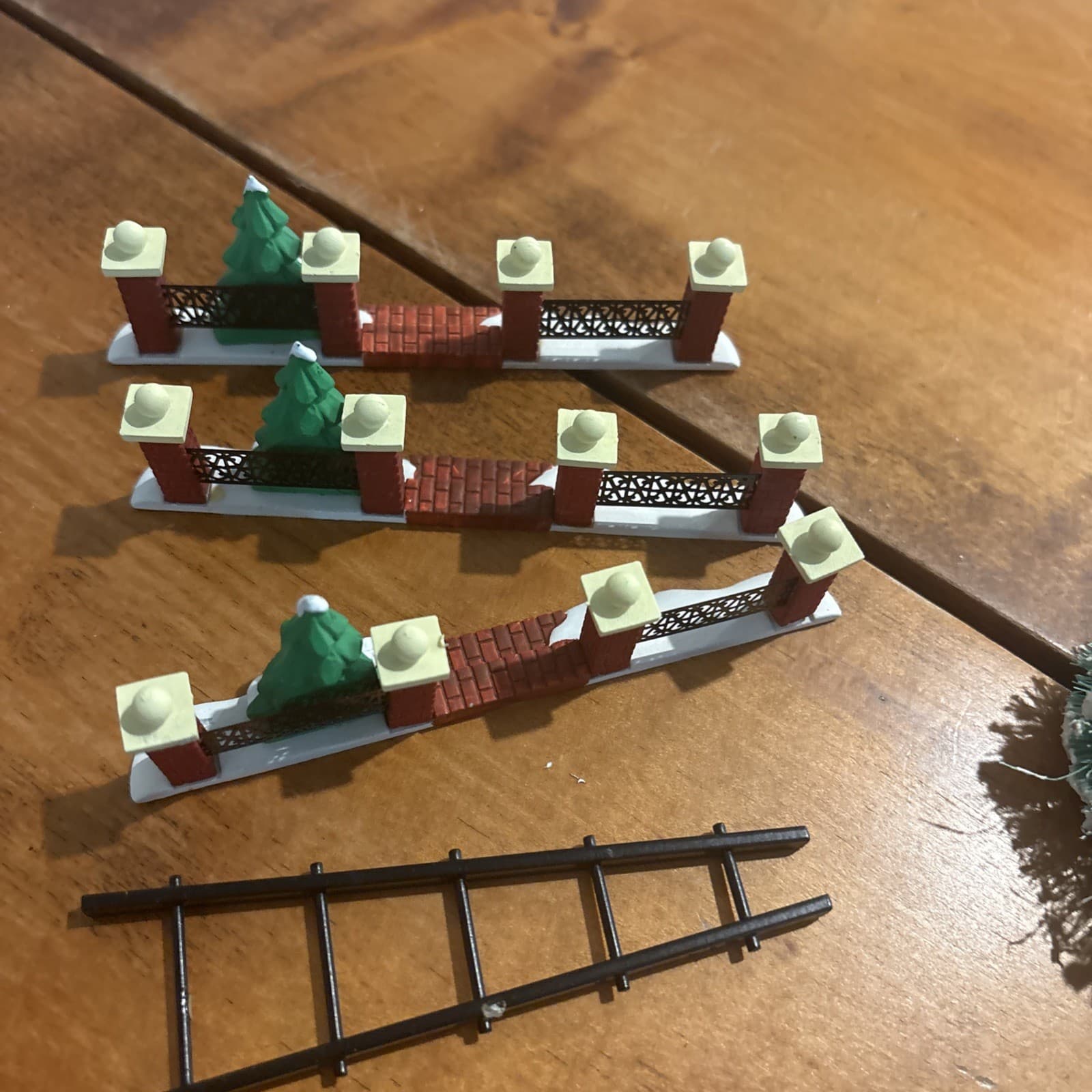 Dept 56 Lot People Wagon Fence Trees Clock Scrooge Ladder Christmas Village Huge - Thumbnail 5