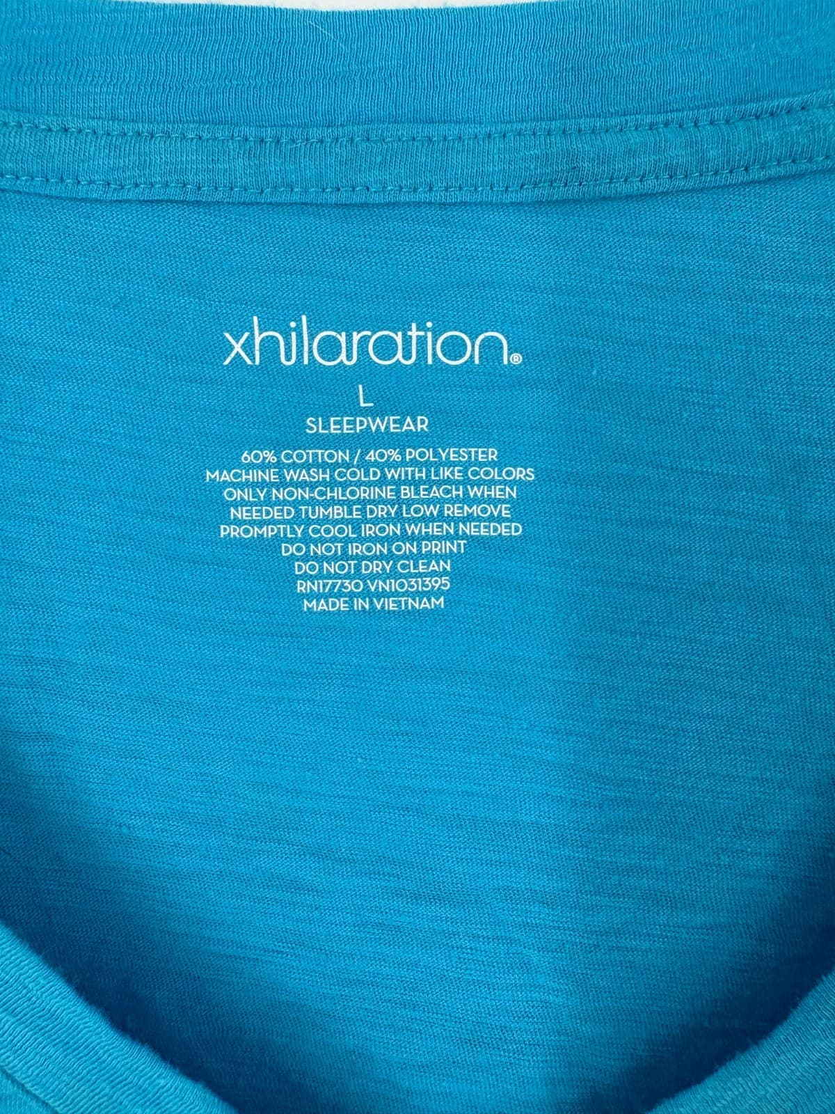 Xhilaration Beach Bum Sleep Shirt Women’s L Blue V-Neck Graphic Tee Lounge - Thumbnail 3