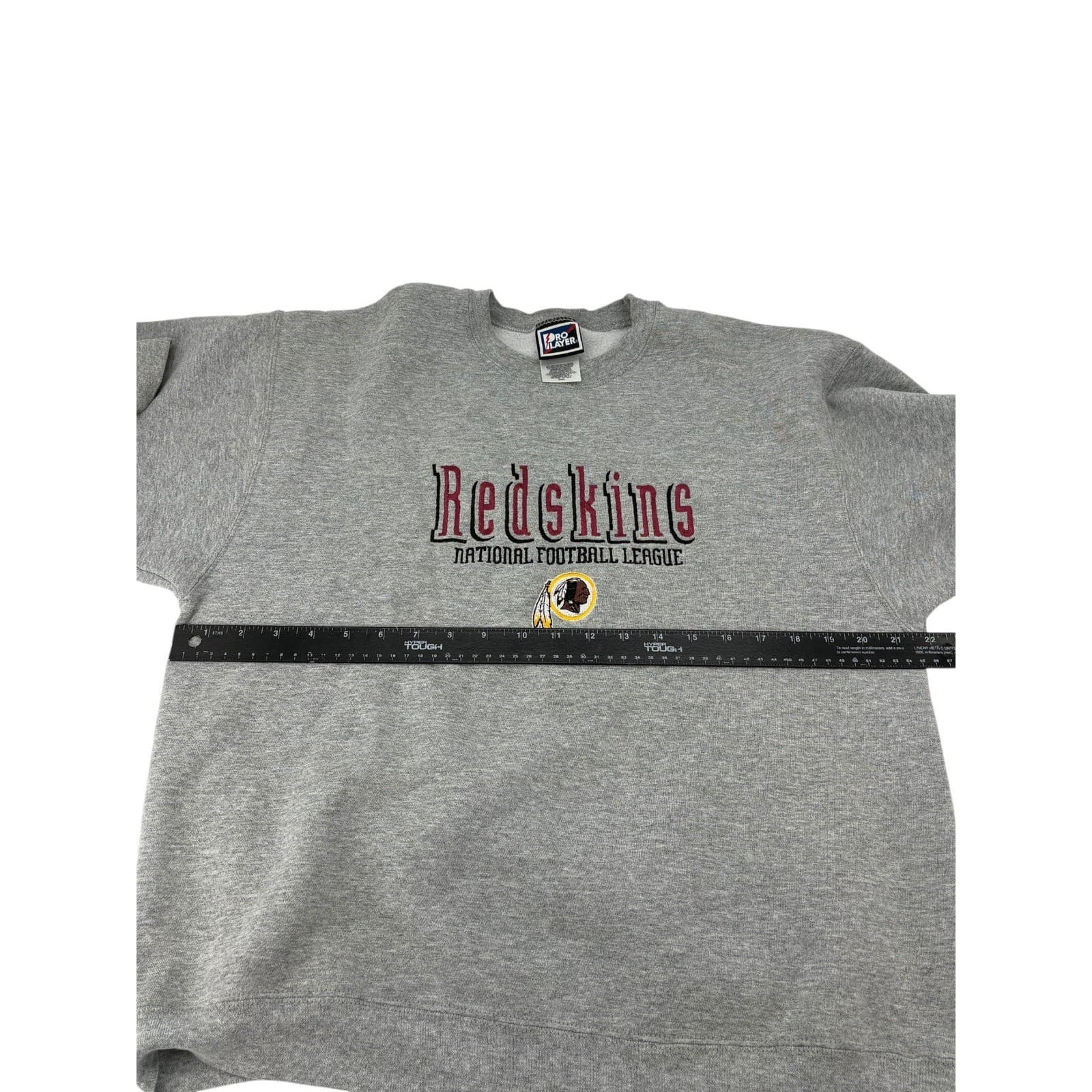 Pro Player Washington Redskins Mens Large Sweatshirt Gray Vintage NFL Crewneck - Thumbnail 6
