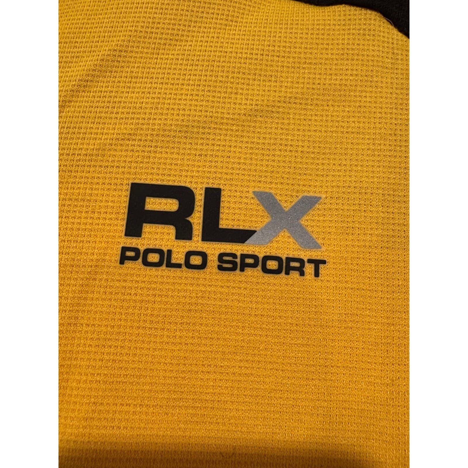 RLX Polo Sport Pullover Mens S Yellow Black Half Zip Cycling Training Small - Thumbnail 3