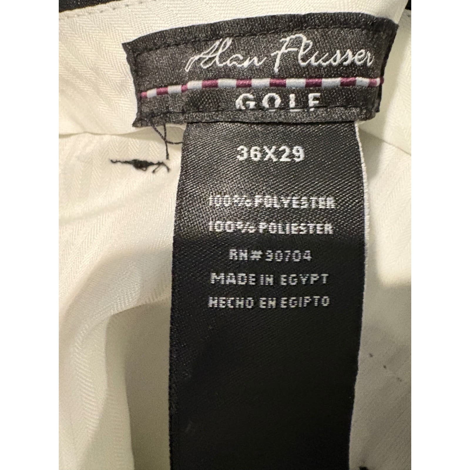 Alan Flusser Golf Dress Pants No Iron Comfort Waistband 36x29 - Thumbnail 5