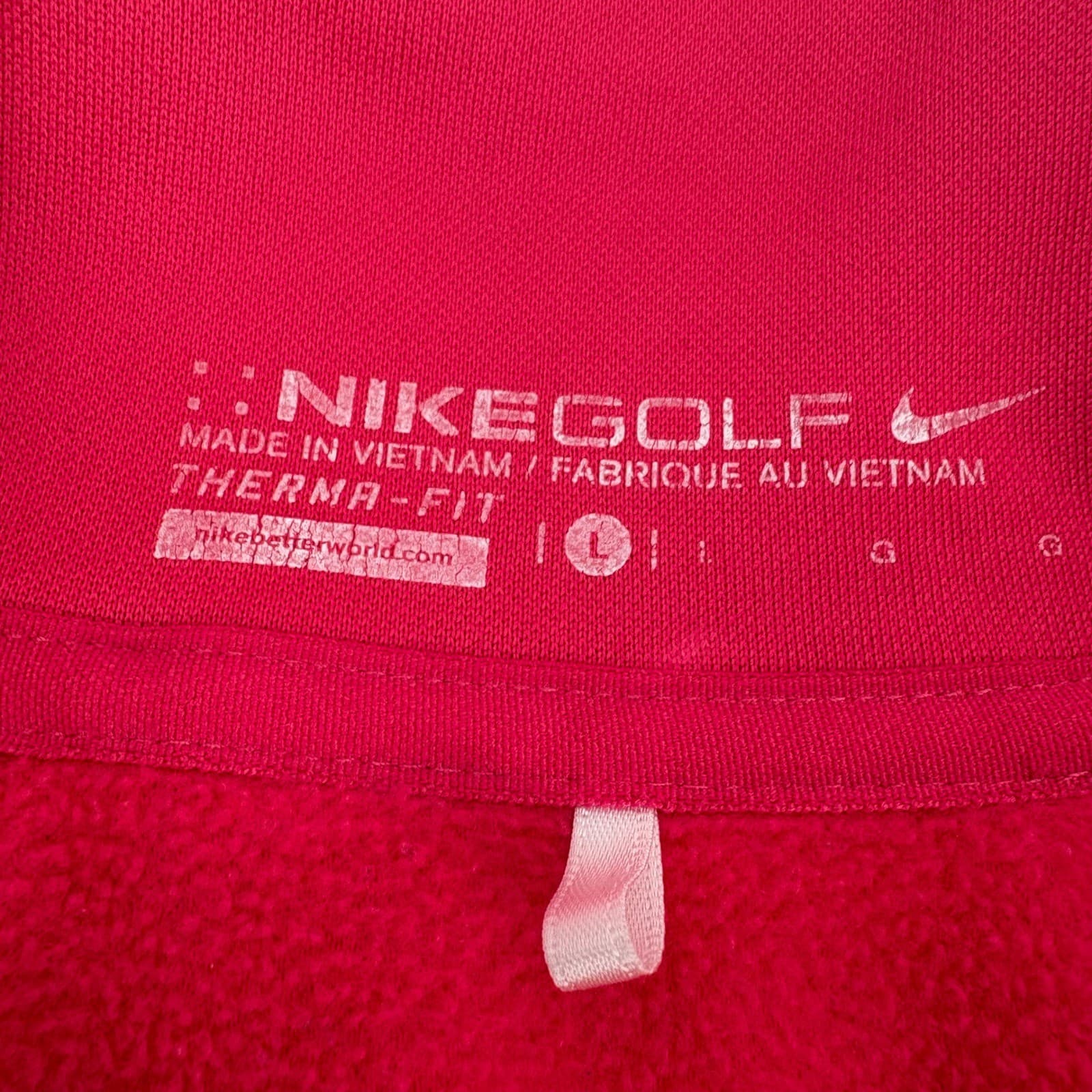 Nike Golf Therma Fit Women's Pink 1/4 Zip Pullover Long Sleeve Shirt L - Thumbnail 2