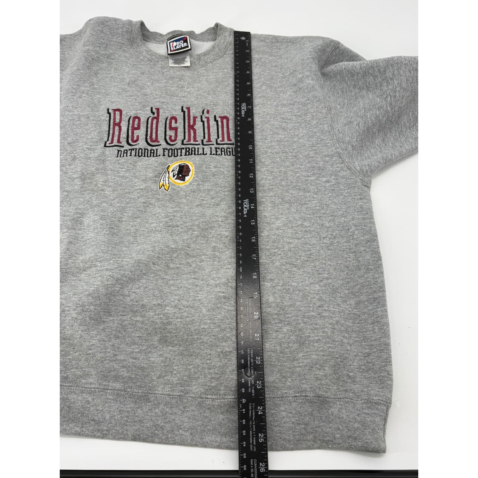 Pro Player Washington Redskins Mens Large Sweatshirt Gray Vintage NFL Crewneck - Thumbnail 7