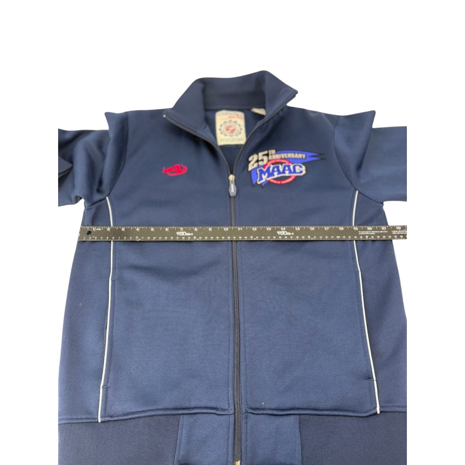 Aeropostale Track Jacket Mens Medium Jacket Navy Blue 25th Anniversary MAAC Logo - Thumbnail 4