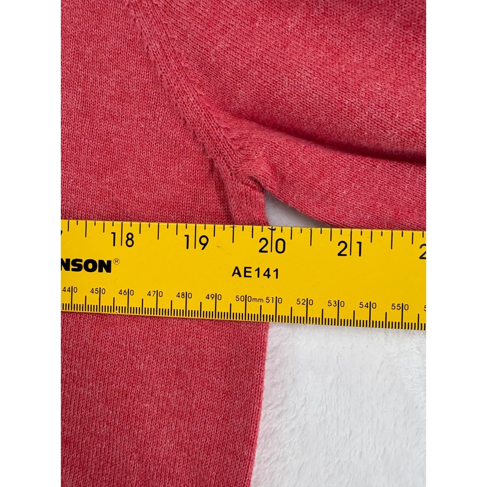 Brooks Brothers Sweater Mens M V-Neck Coral Red Supima Cotton Pullover 6268 - Thumbnail 3