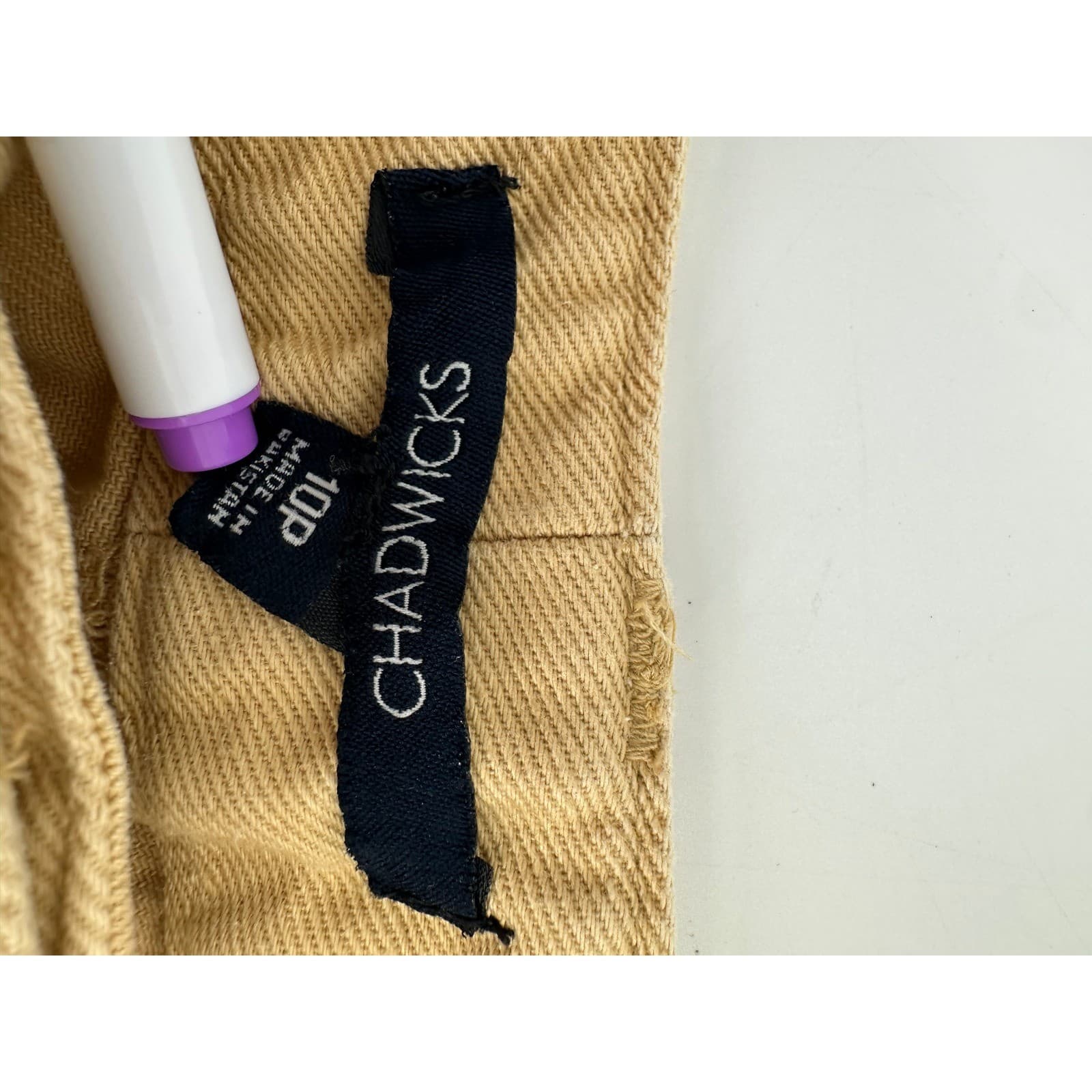 Chadwicks Women's Khaki Tan Straight Leg Pants Size 10P - Thumbnail 2