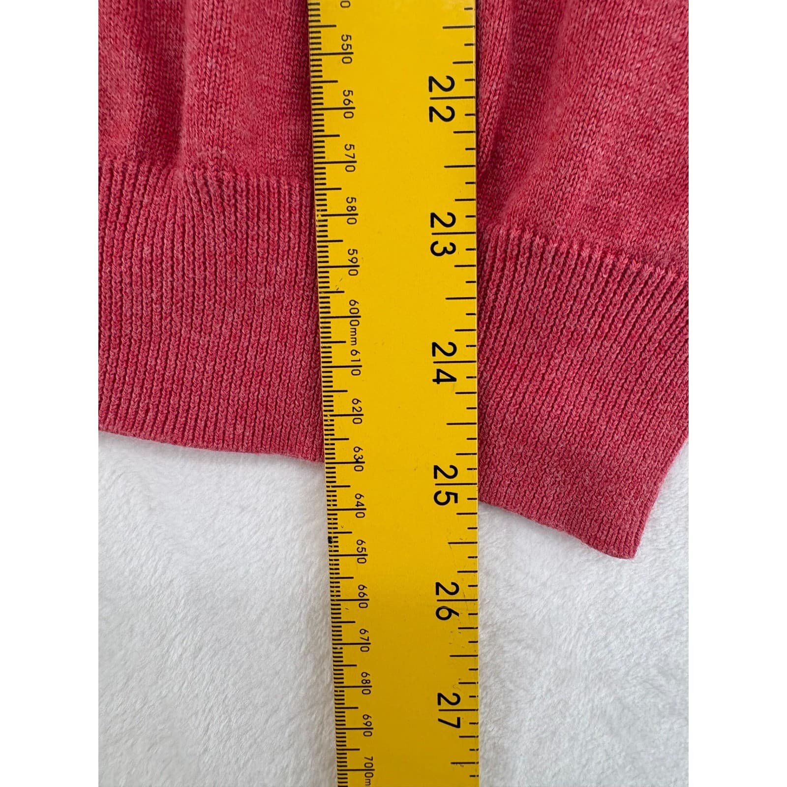 Brooks Brothers Sweater Mens M V-Neck Coral Red Supima Cotton Pullover 6268 - Thumbnail 4