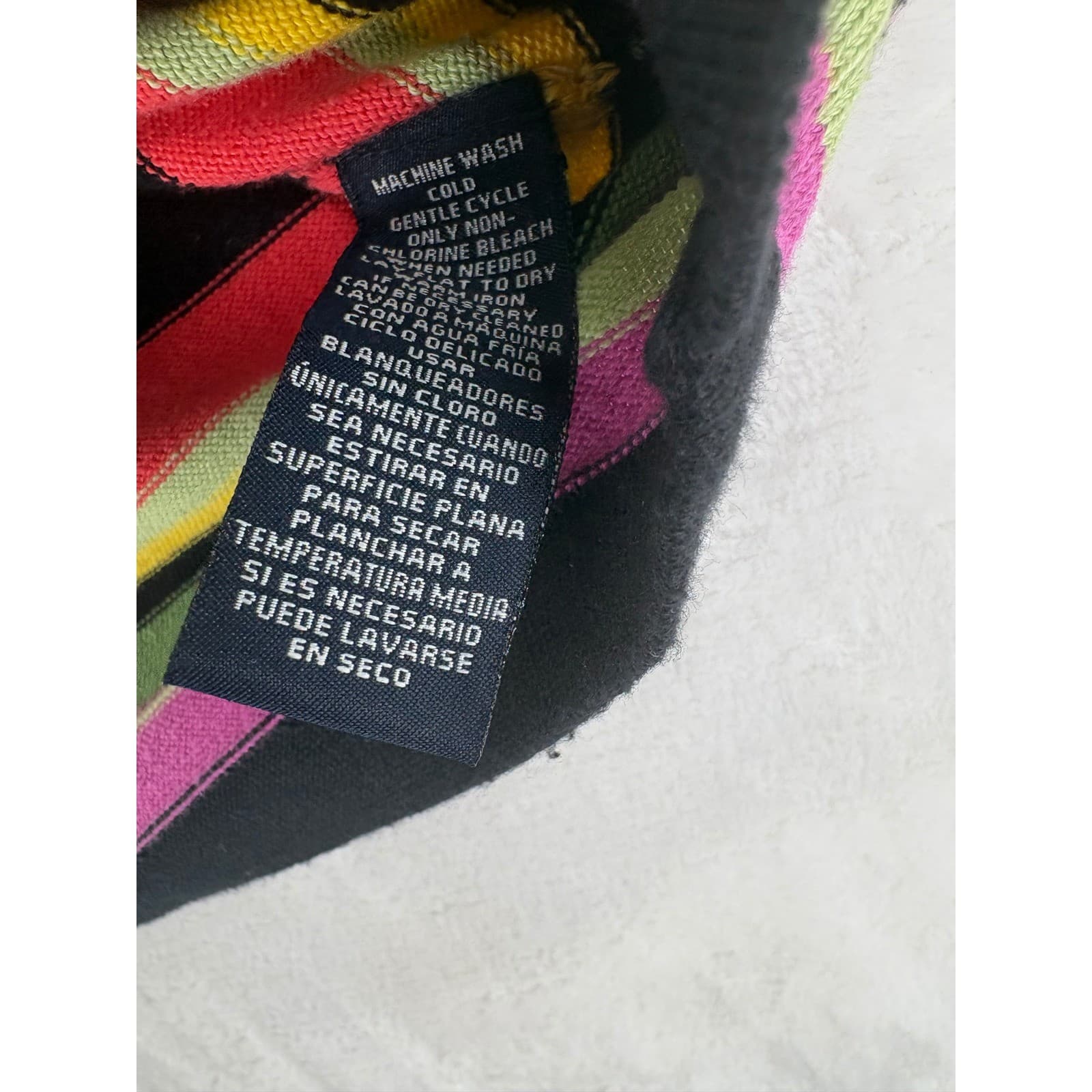 Jones New York Signature Cardigan Womens M Twin Set Multicolor Striped Cotton - Thumbnail 9