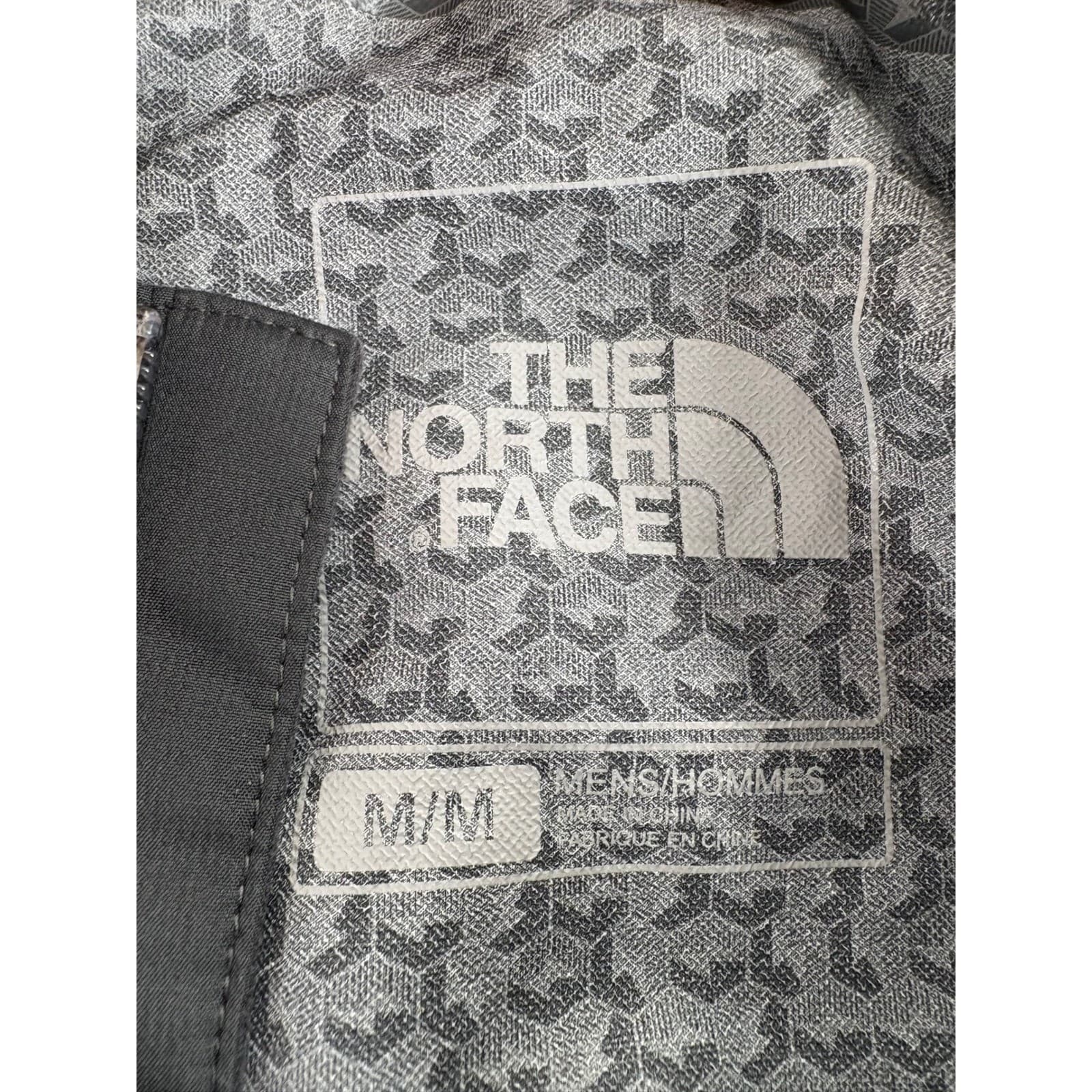 The North Face Jacket Mens M Rain Jacket Red Grey Hooded Colorblock - Thumbnail 2
