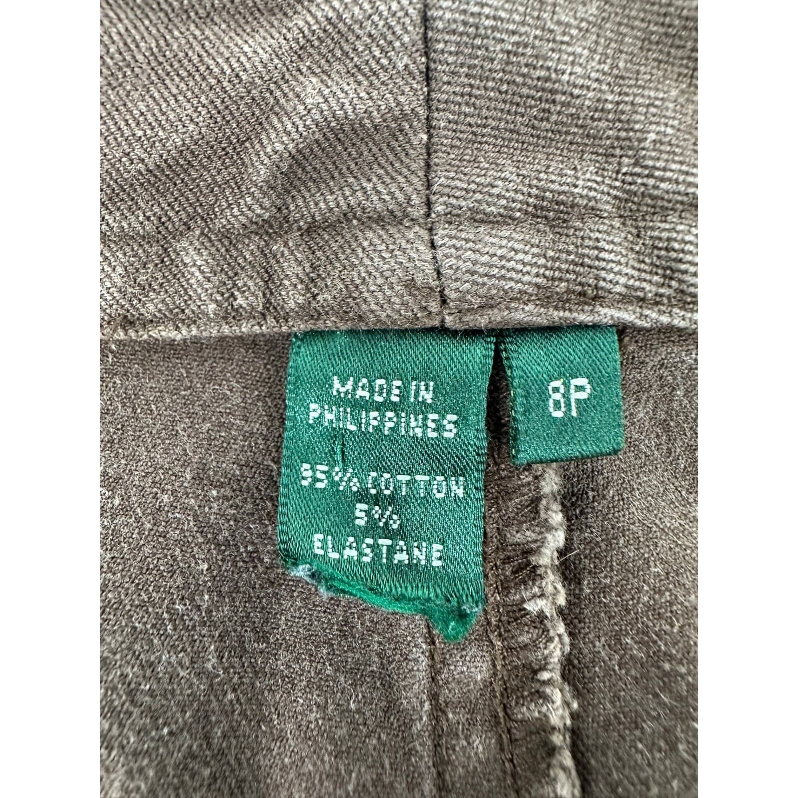 Lauren Ralph Lauren Womens Brown Cotton Blend Zipper Pockets Pants Size 8P - Thumbnail 2