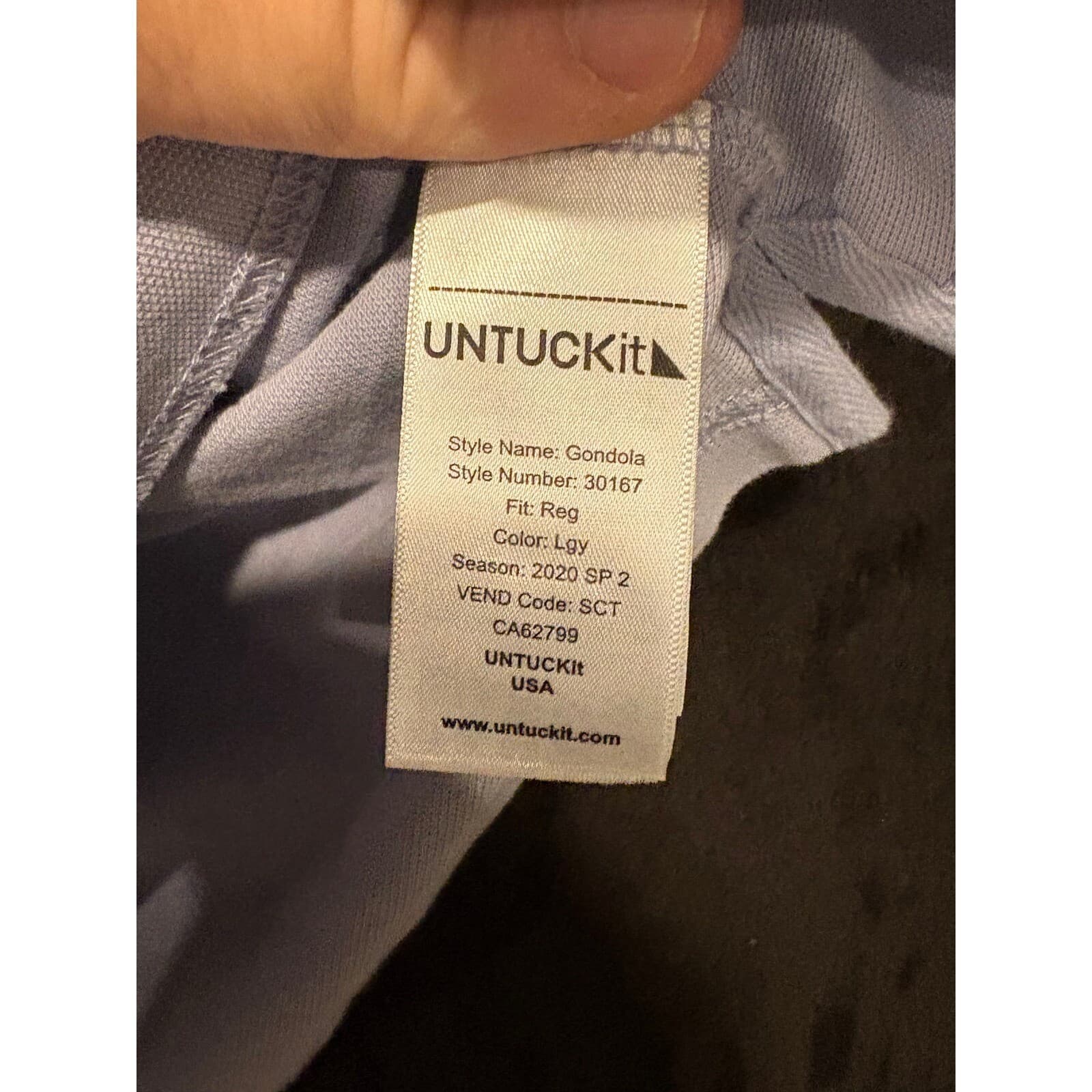 UNTUCKIT Polo Shirt Mens XXXL Light Gray Gondola Pima Cotton Short Sleeve 3XL - Thumbnail 3