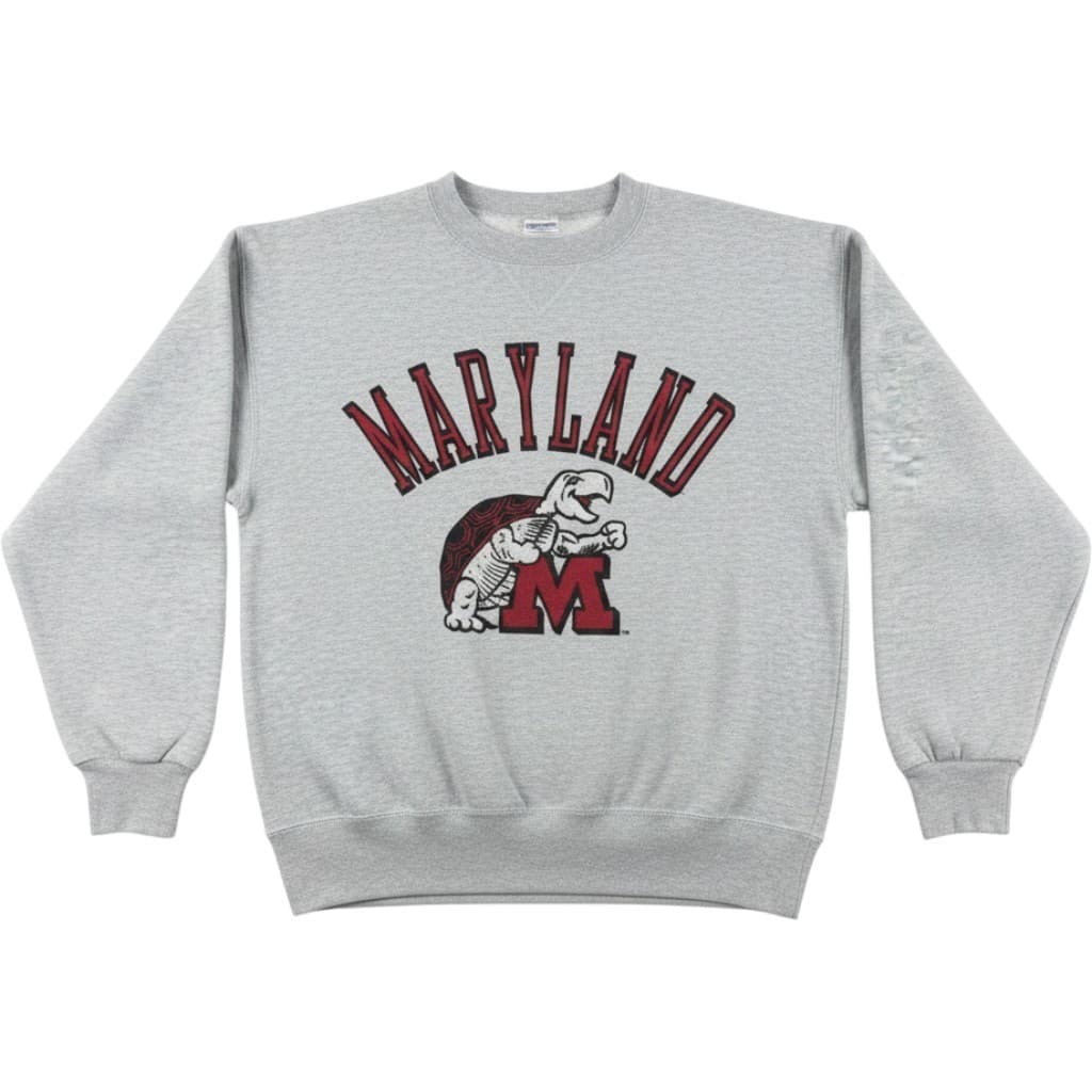 Russell Athletic Maryland Womens M Sweatshirt Gray Vintage Terrapins Crewneck