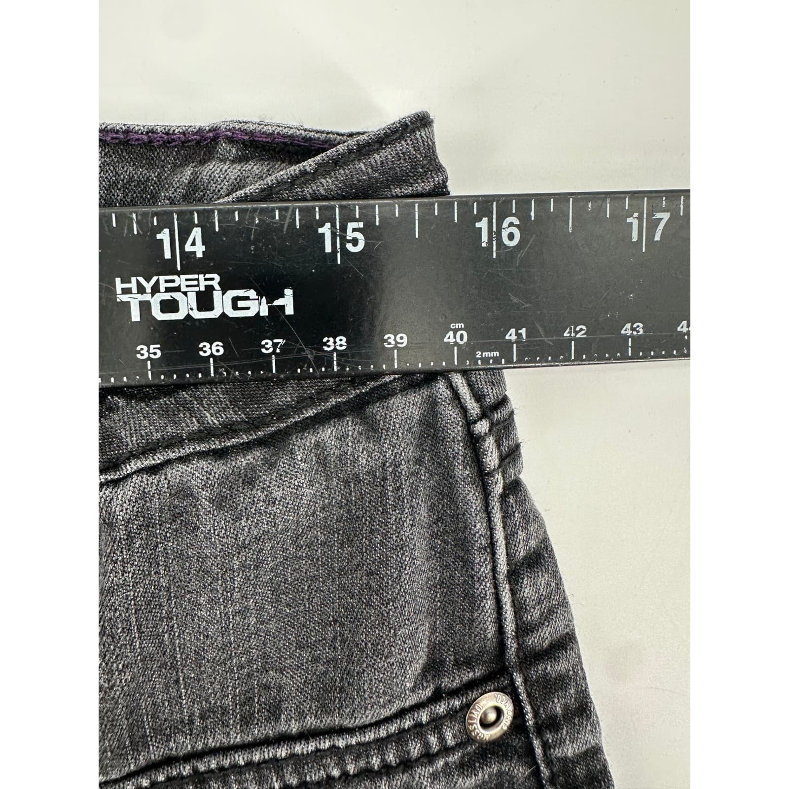 Mossimo Supply Co Womens Black Gray Wash Denim Jegging Pants Size 11 - Thumbnail 3