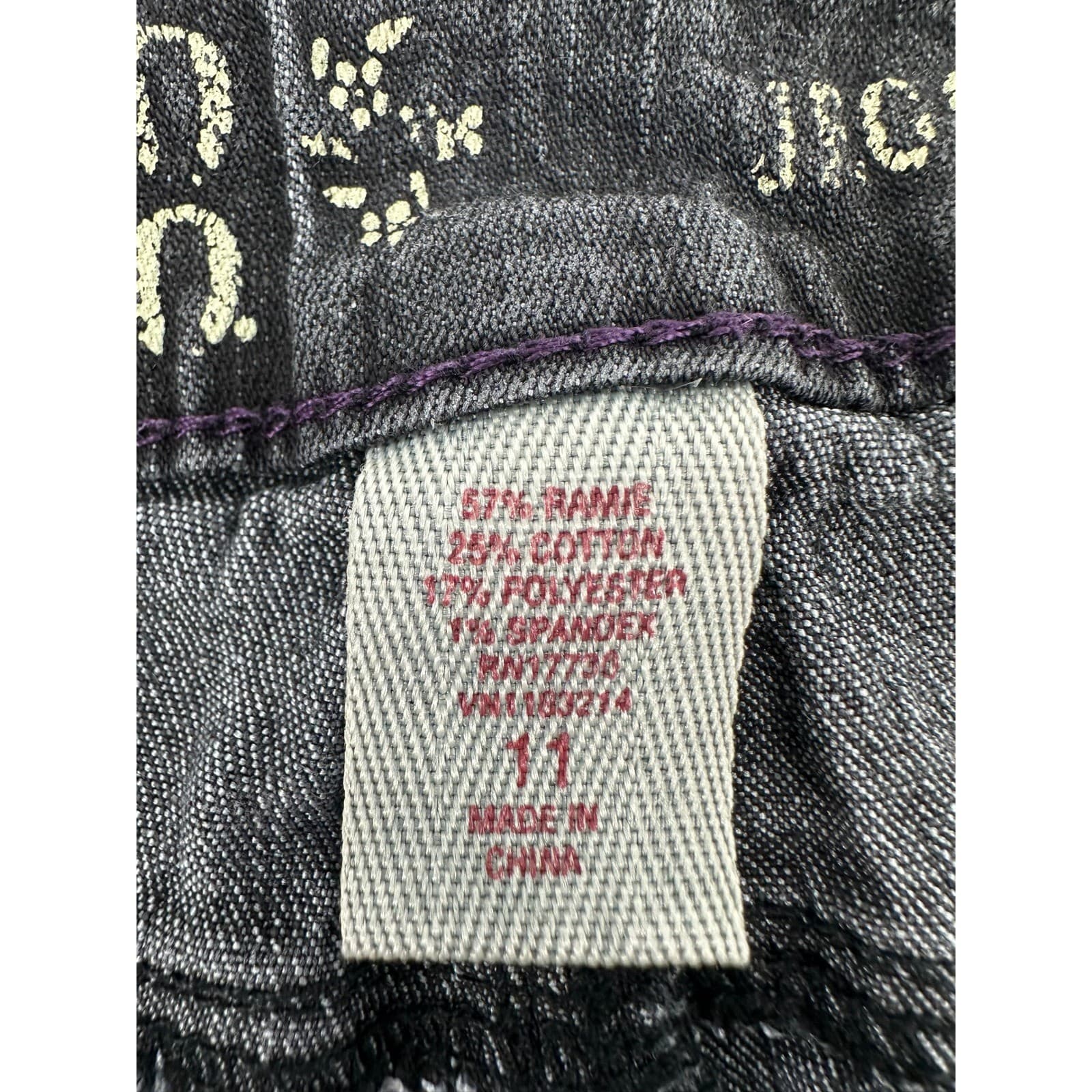 Mossimo Supply Co Womens Black Gray Wash Denim Jegging Pants Size 11 - Thumbnail 2