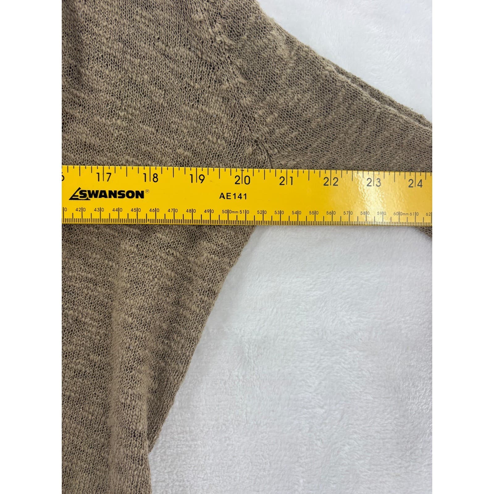 Sarah Spencer Cardigan Womens Medium Sweater Brown Ruffle Open Front Knit 7037 - Thumbnail 3