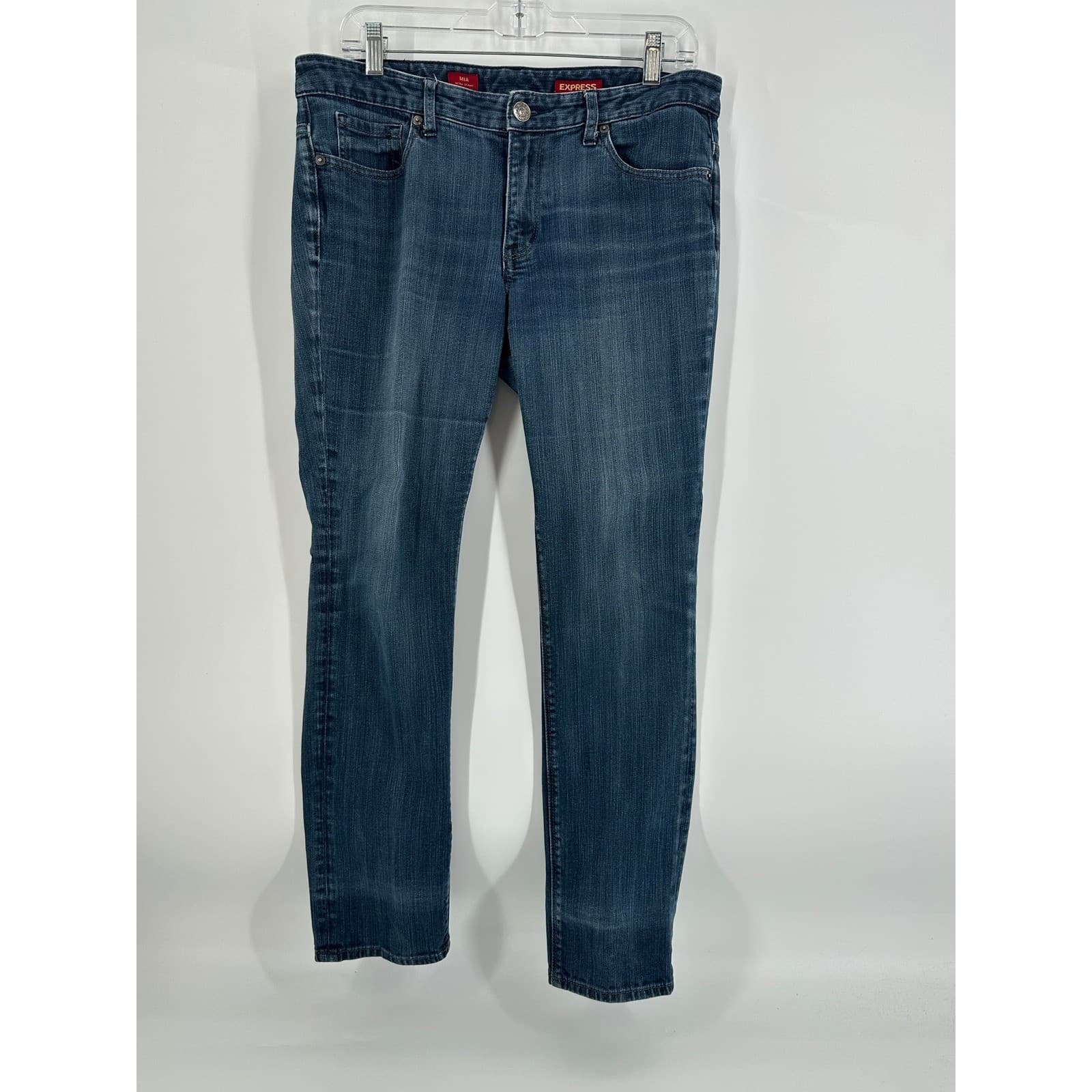 Express Womens MIA Ultra Skinny Jeans Blue Wash Size 10S - Thumbnail 9
