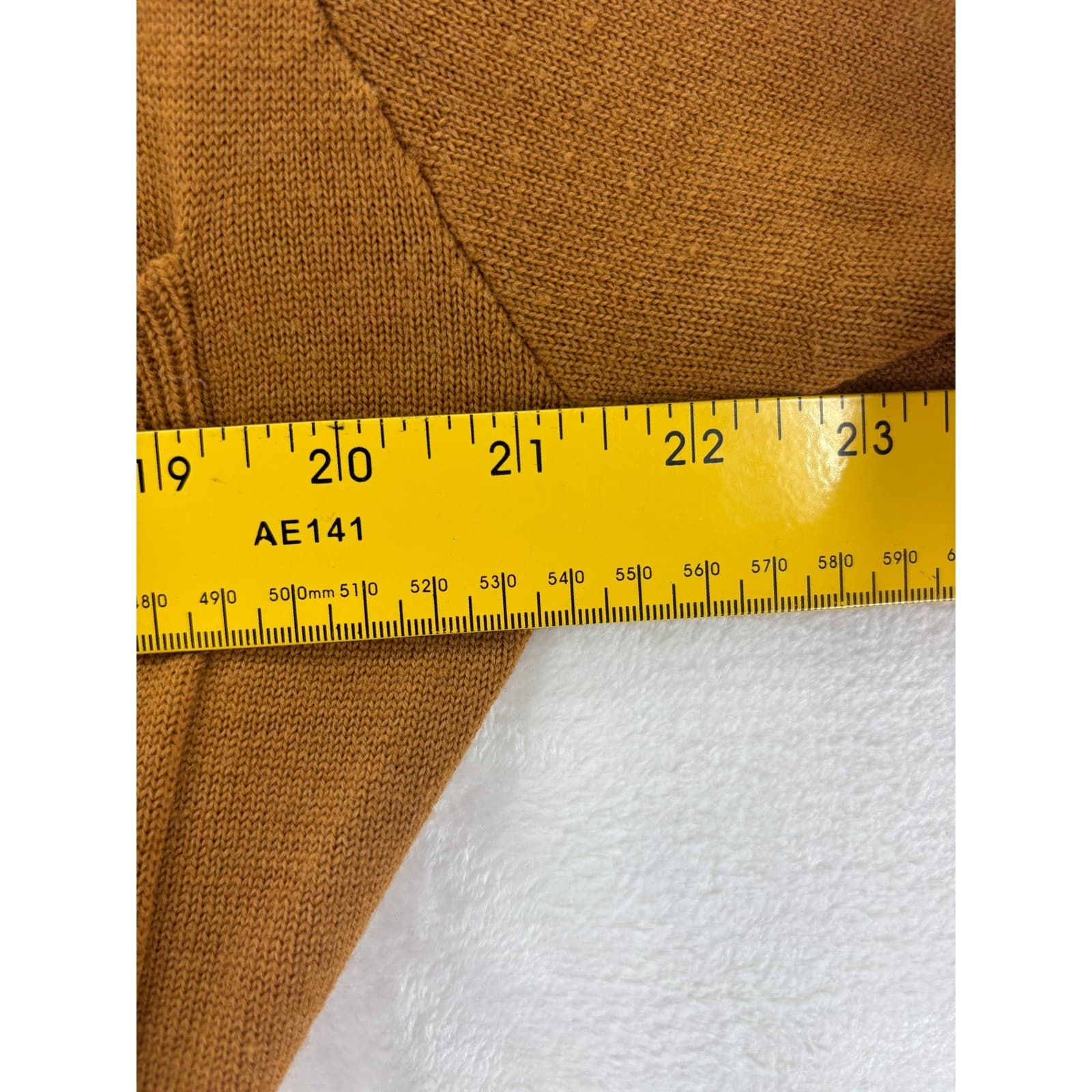 White Wheeler & Martha Cardigan Womens Medium Sweater Brown Wool Double Breasted - Thumbnail 3