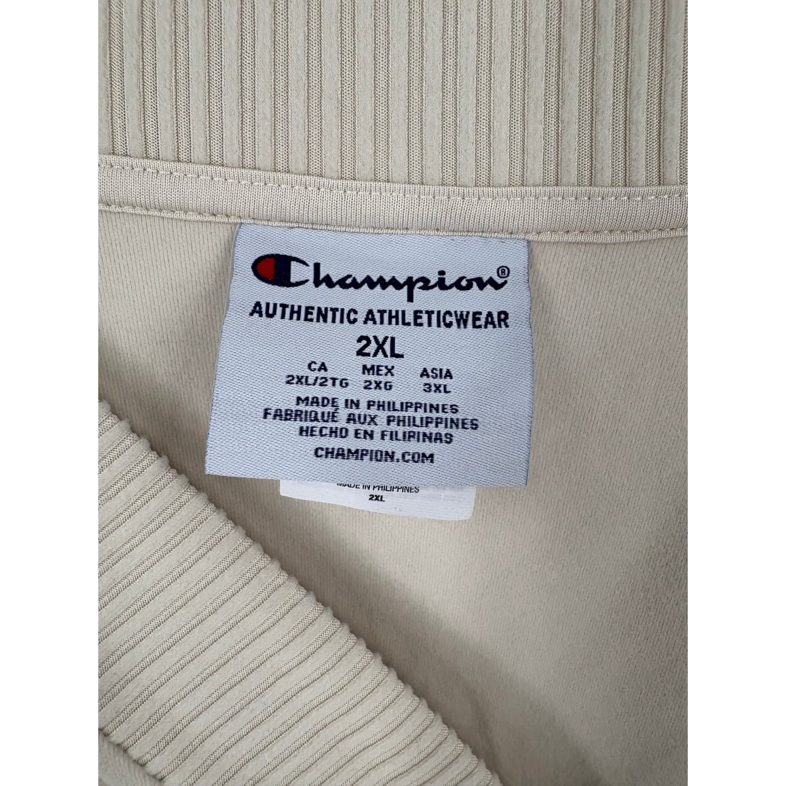 Champion Authentic Athleticwear 2XL Pullover V-Neck Ribbed Trim Sweatshirt - Thumbnail 2
