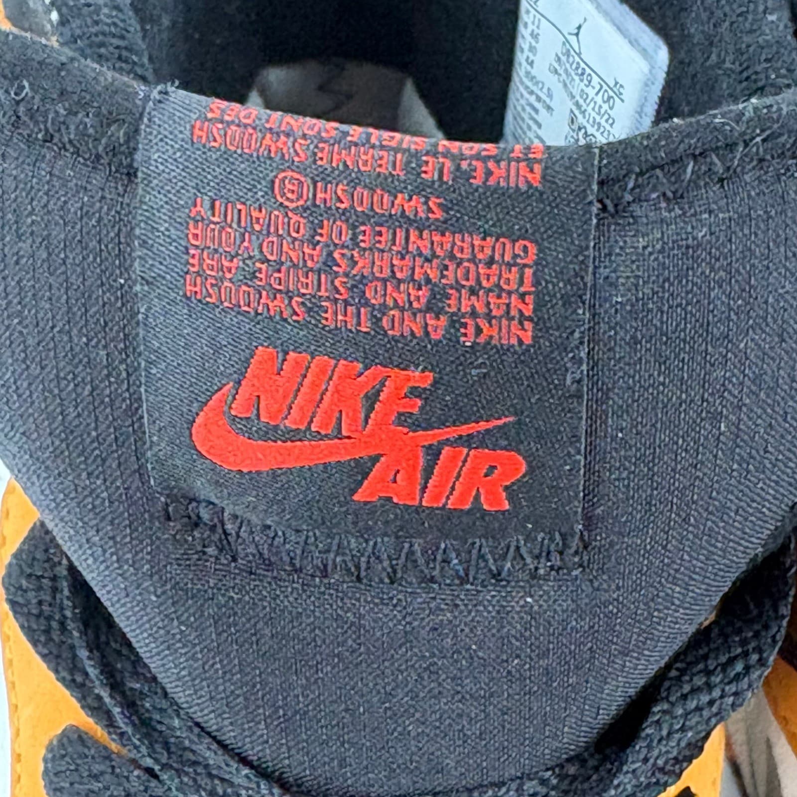 Air Jordan 1 Retro High OG Yellow Ochre DB2889-700 Size 12 Men's Used Authentic - Thumbnail 6