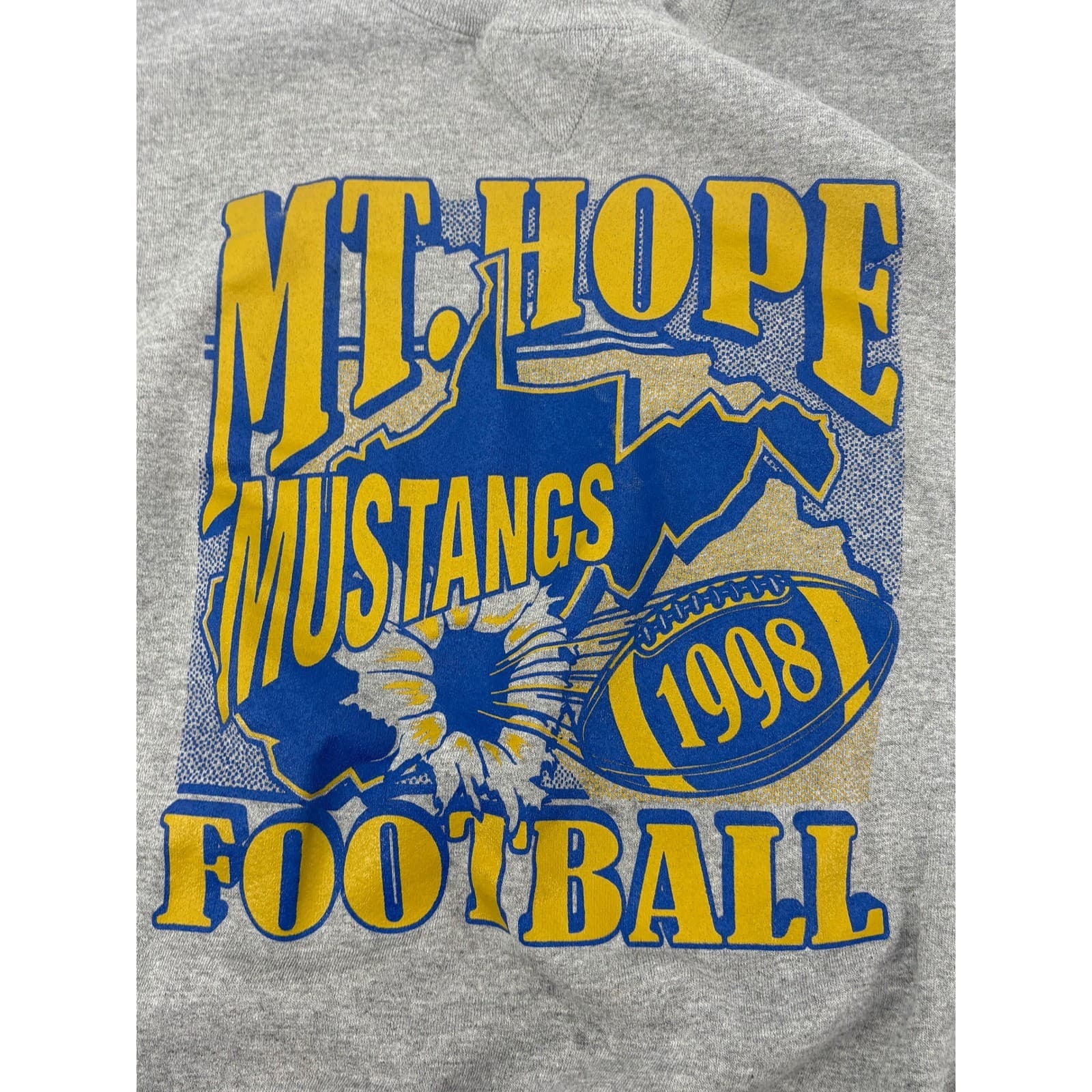 MT HOPE MUSTANGS FOOTBALL 1998 Russell Athletic Mens XXL Gray Sweatshirt - Thumbnail 6