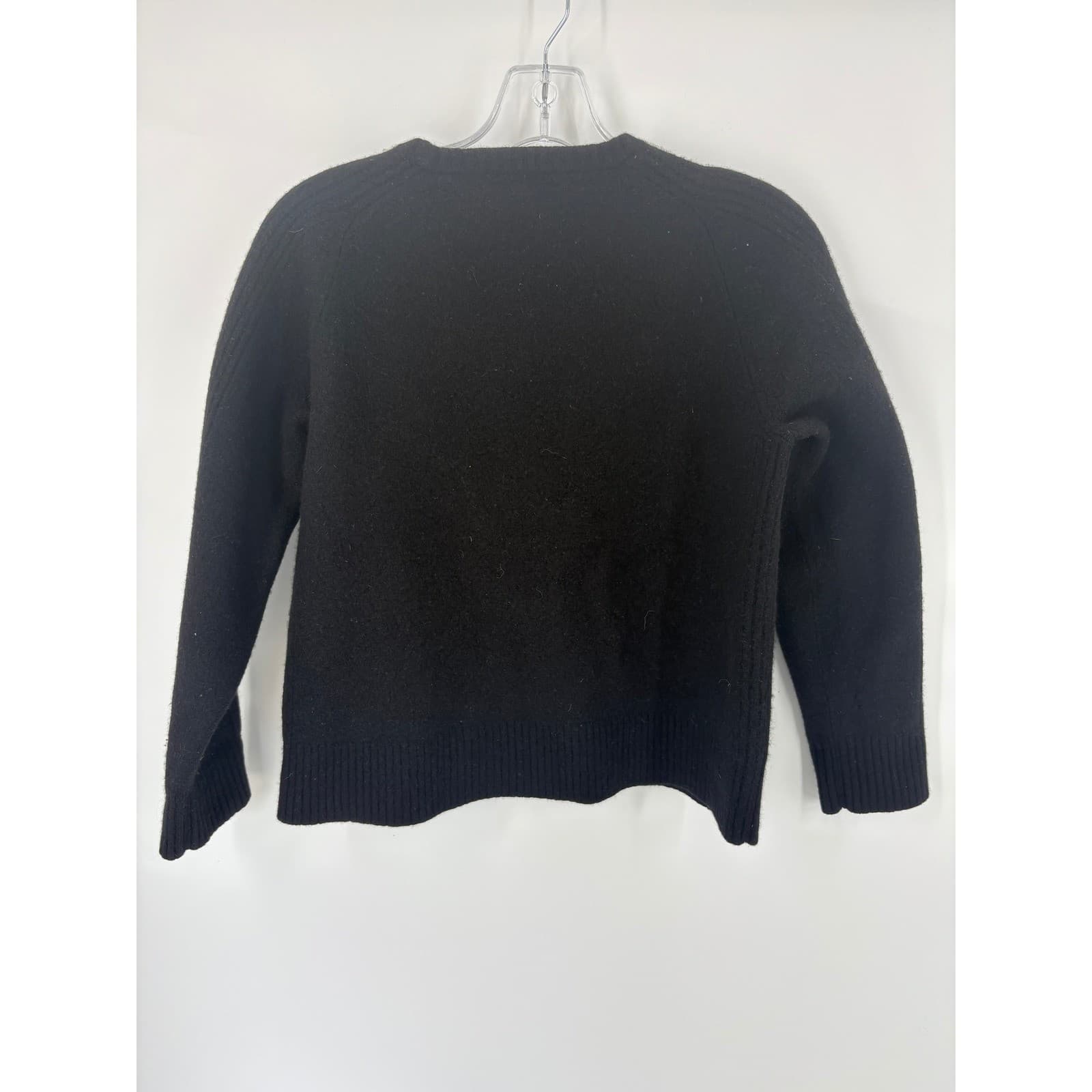 Calvin Klein Black Ribbed Crew Neck Long Sleeve Sweater Womens Size Medium - Thumbnail 2