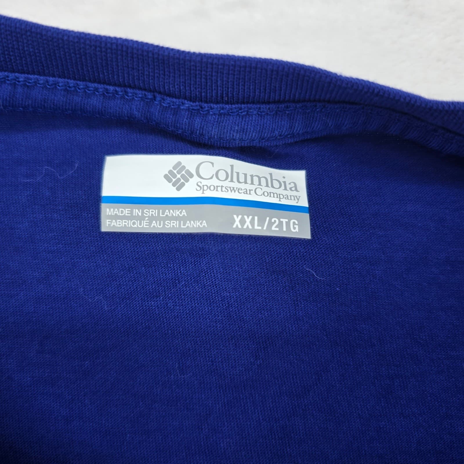 Columbia T-Shirt Mens XXL Shirt Blue Short Sleeve Graphic Logo Cotton - Thumbnail 2