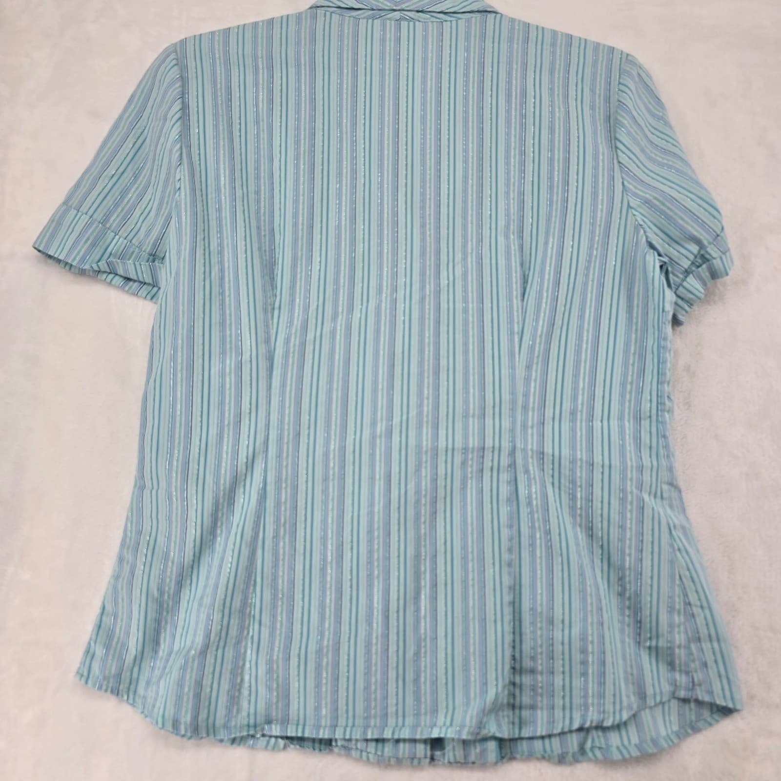 Jaclyn Smith Blouse Womens Medium Shirt Multi Color Striped Metallic Lot of 2 - Thumbnail 11