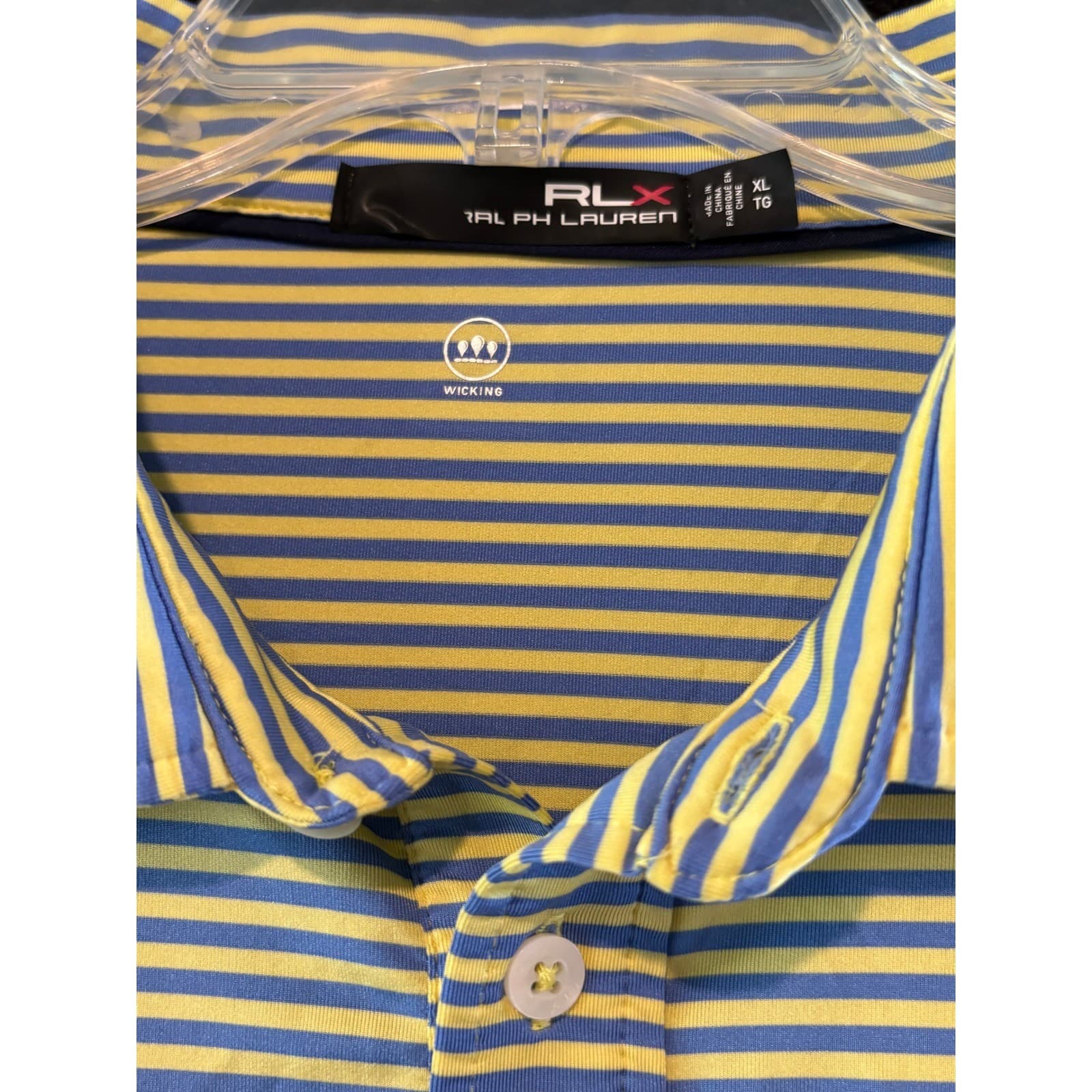 RLX Ralph Lauren Golf Polo Shirt Striped Wicking Short Sleeve XL - Thumbnail 2