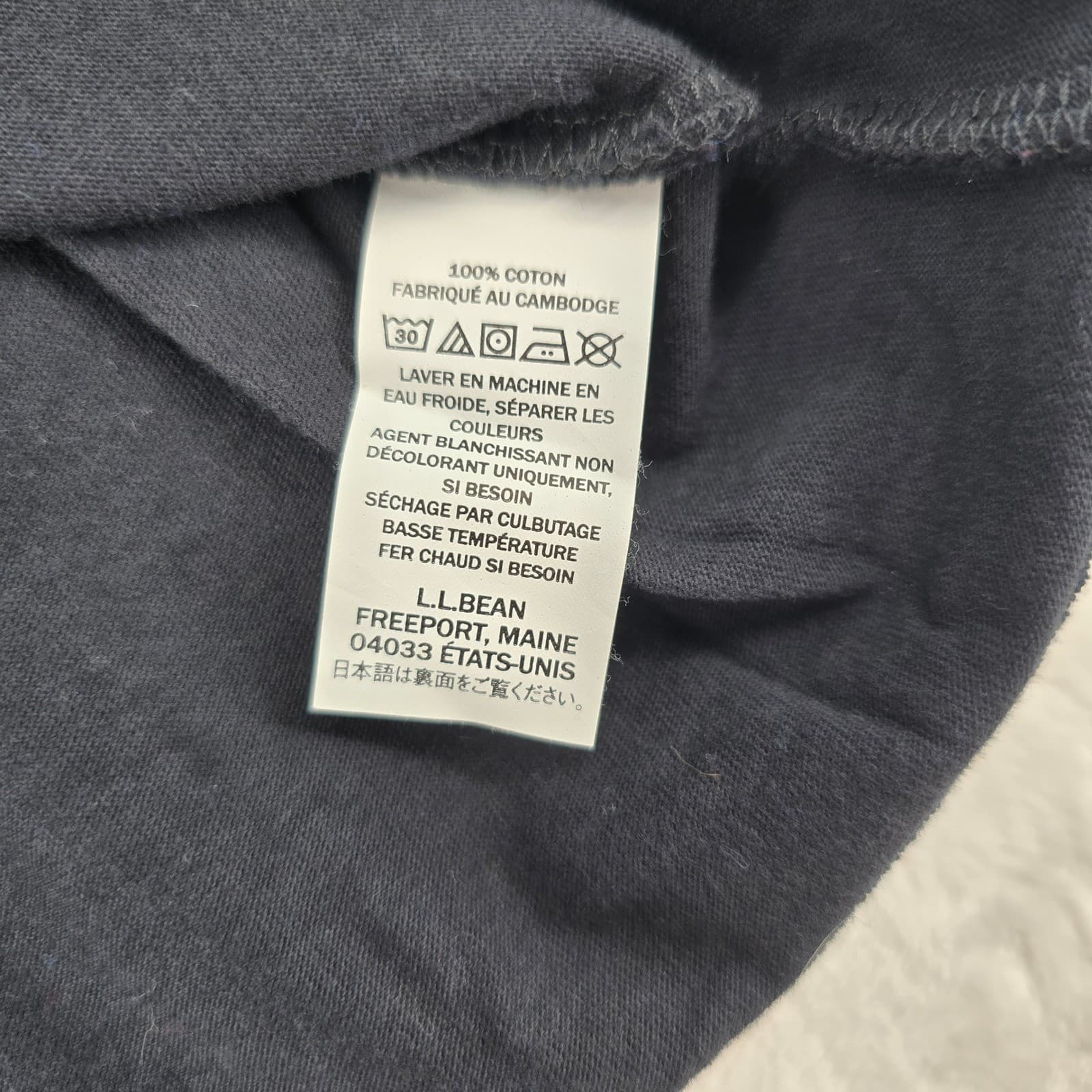 L.L.Bean T-Shirt Womens XL Long Sleeve Tee Black Cotton Crewneck 509357 - Thumbnail 3