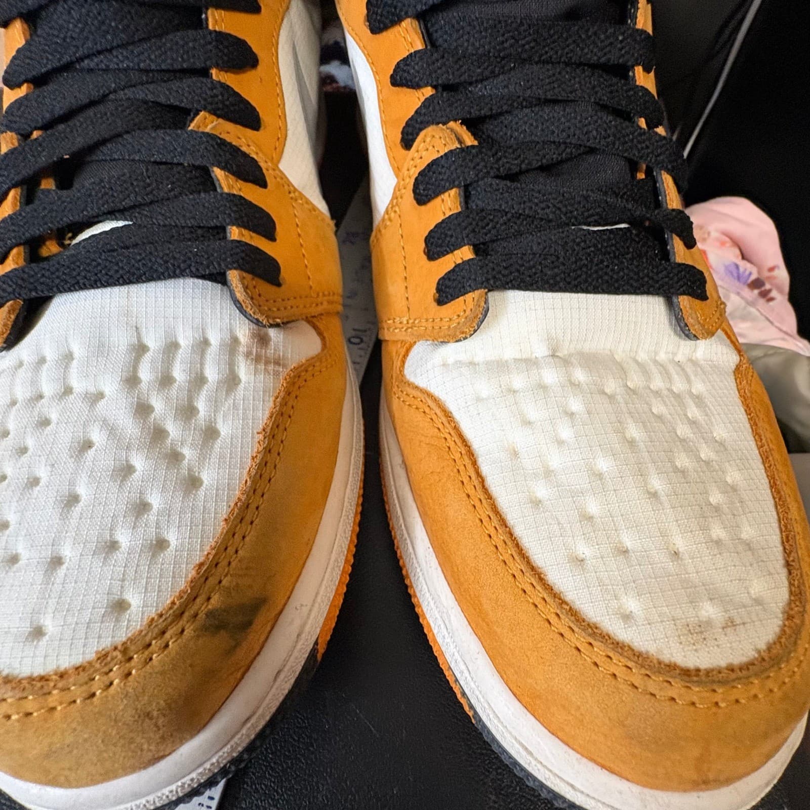 Air Jordan 1 Retro High OG Yellow Ochre DB2889-700 Size 12 Men's Used Authentic - Thumbnail 14
