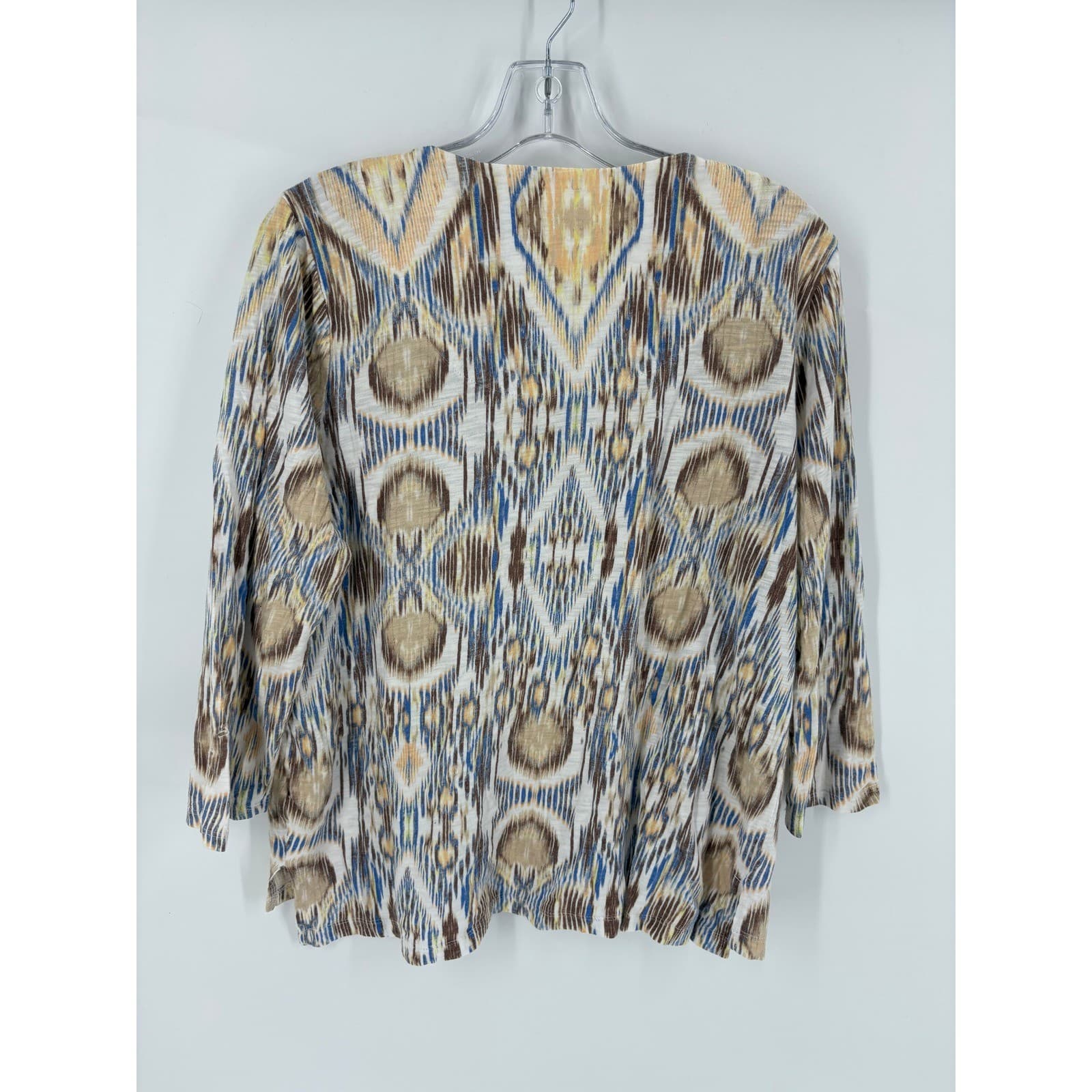 Chico's Black Label Ikat Print Long Sleeve Tunic Top Women's XL - Thumbnail 3