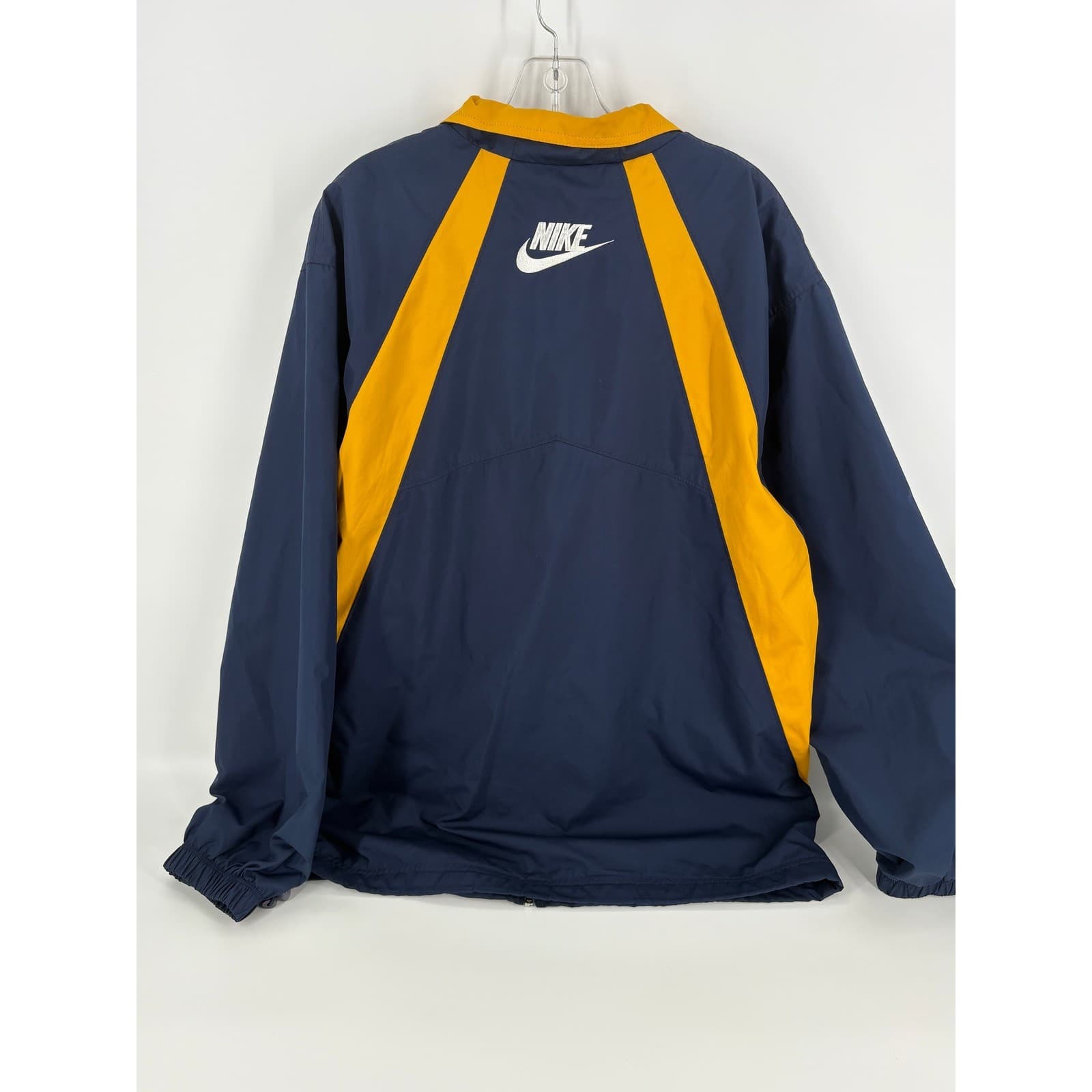 Vintage Nike Windbreaker Jacket Men's Large Blue Yellow Pullover Full Zip y2k - Thumbnail 3