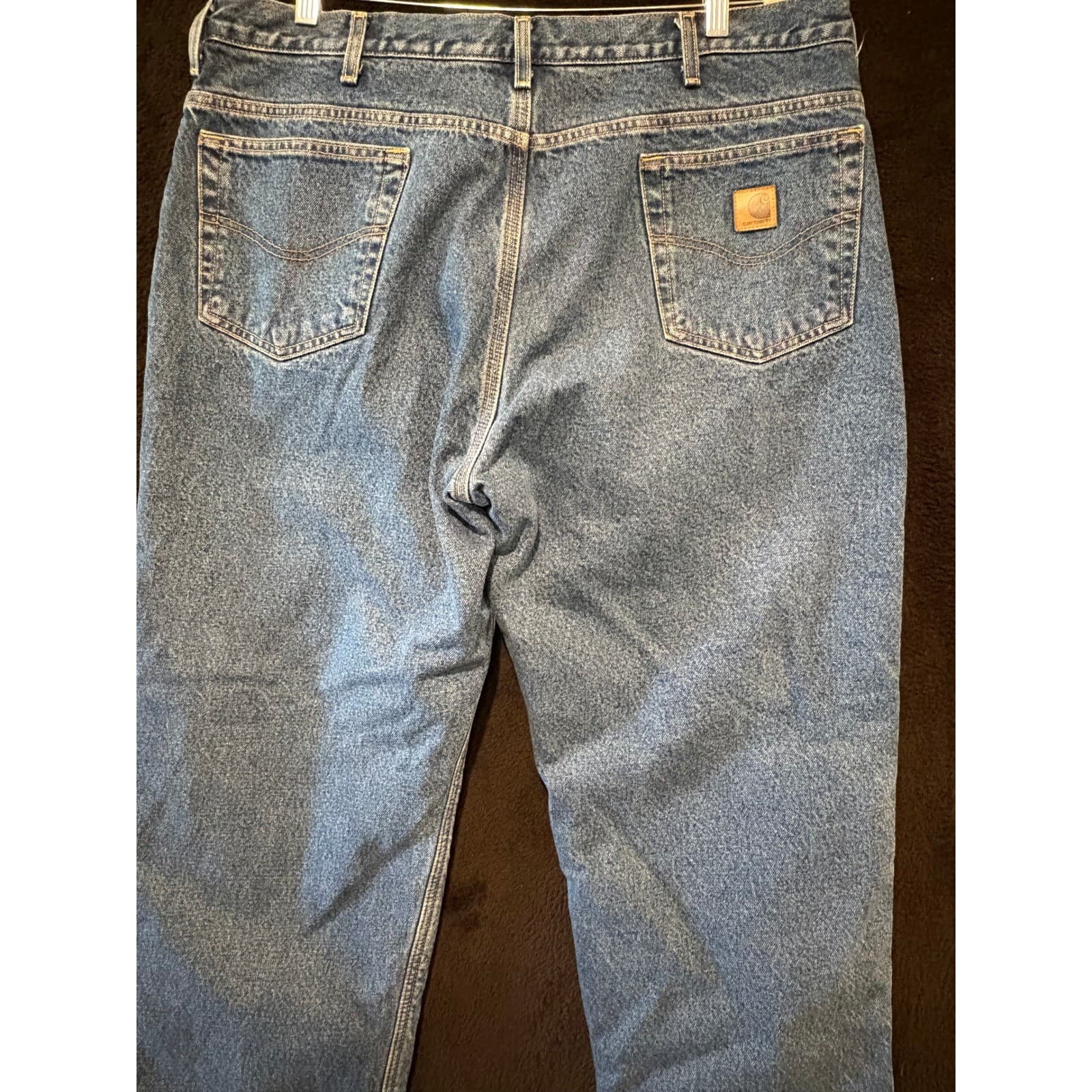 Carhartt Fleece Lined Jeans Relaxed Fit Work Utility Pants 40x32 B155-DST - Thumbnail 6
