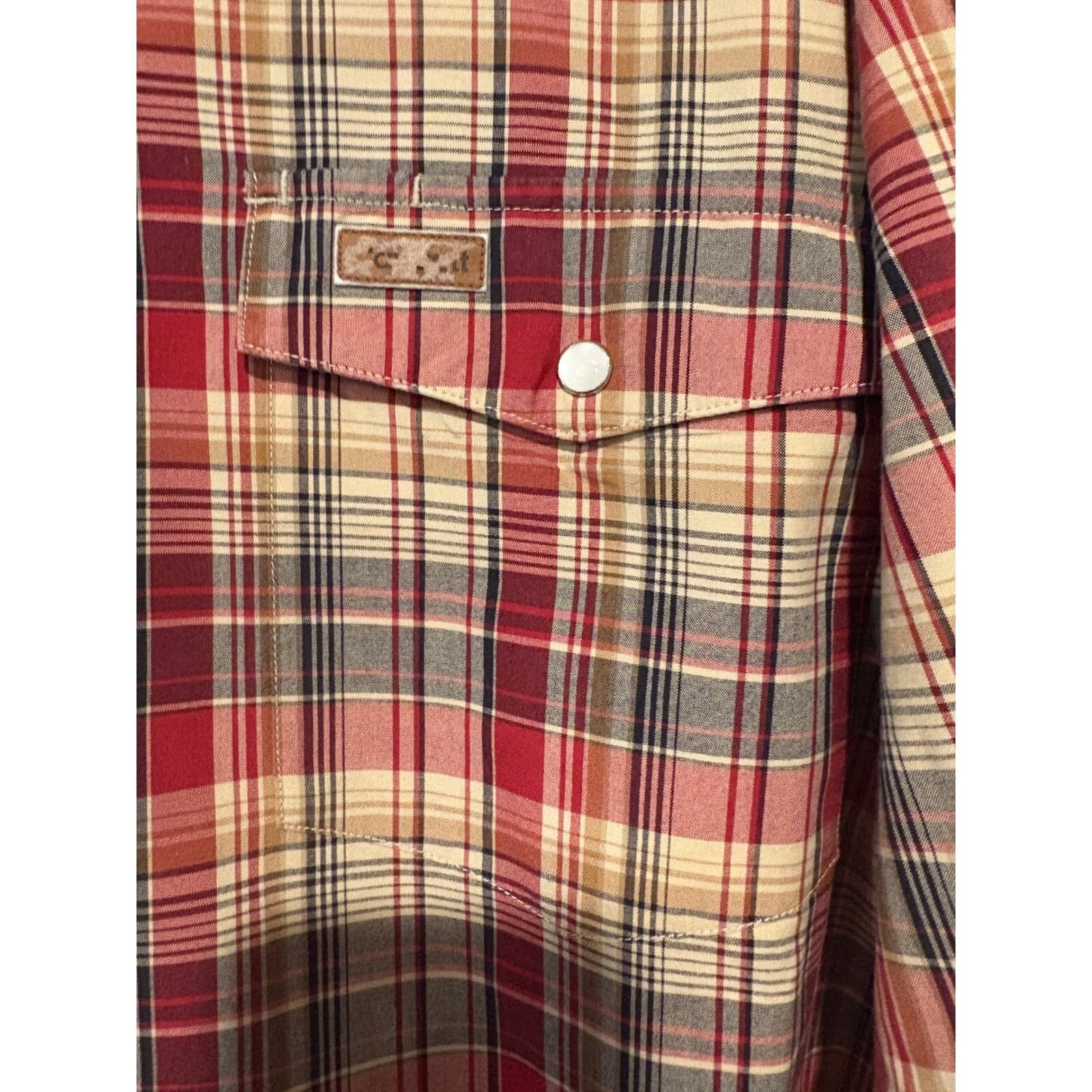 Carhartt Plaid Flannel Shirt Long Sleeve Button Up Workwear XL - Thumbnail 3