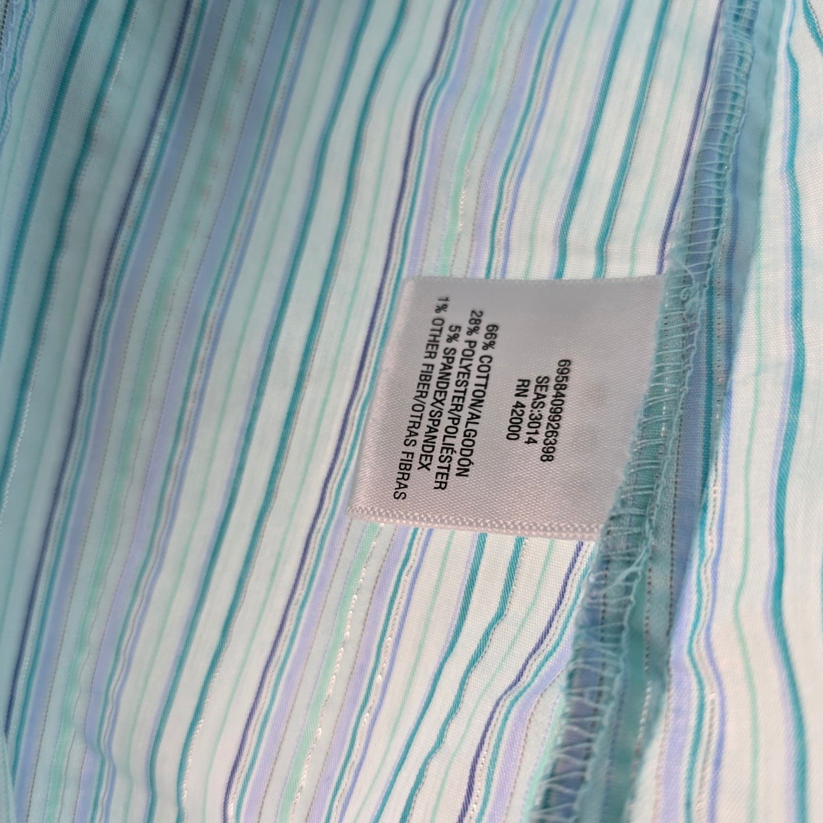 Jaclyn Smith Blouse Womens Medium Shirt Multi Color Striped Metallic Lot of 2 - Thumbnail 5
