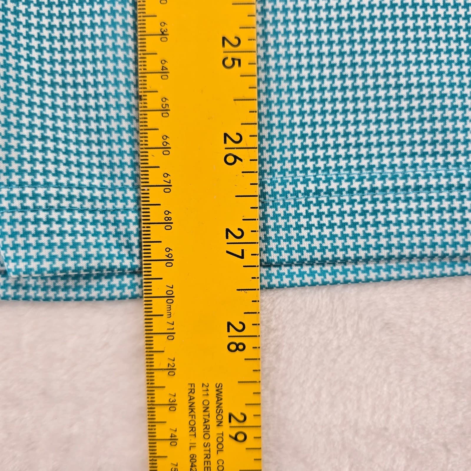 Walter Hagen Polo Mens M Shirt Teal White Houndstooth Essentials Short Sleeve - Thumbnail 6