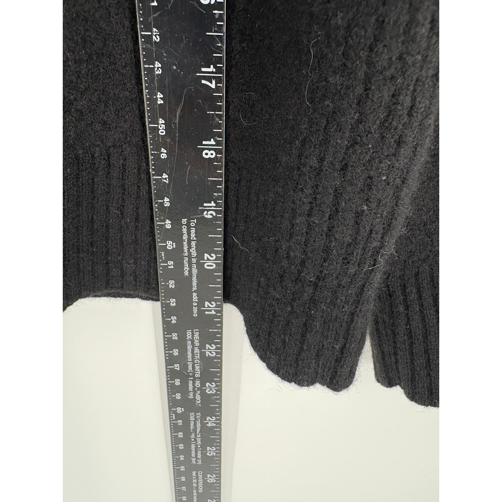 Calvin Klein Black Ribbed Crew Neck Long Sleeve Sweater Womens Size Medium - Thumbnail 3