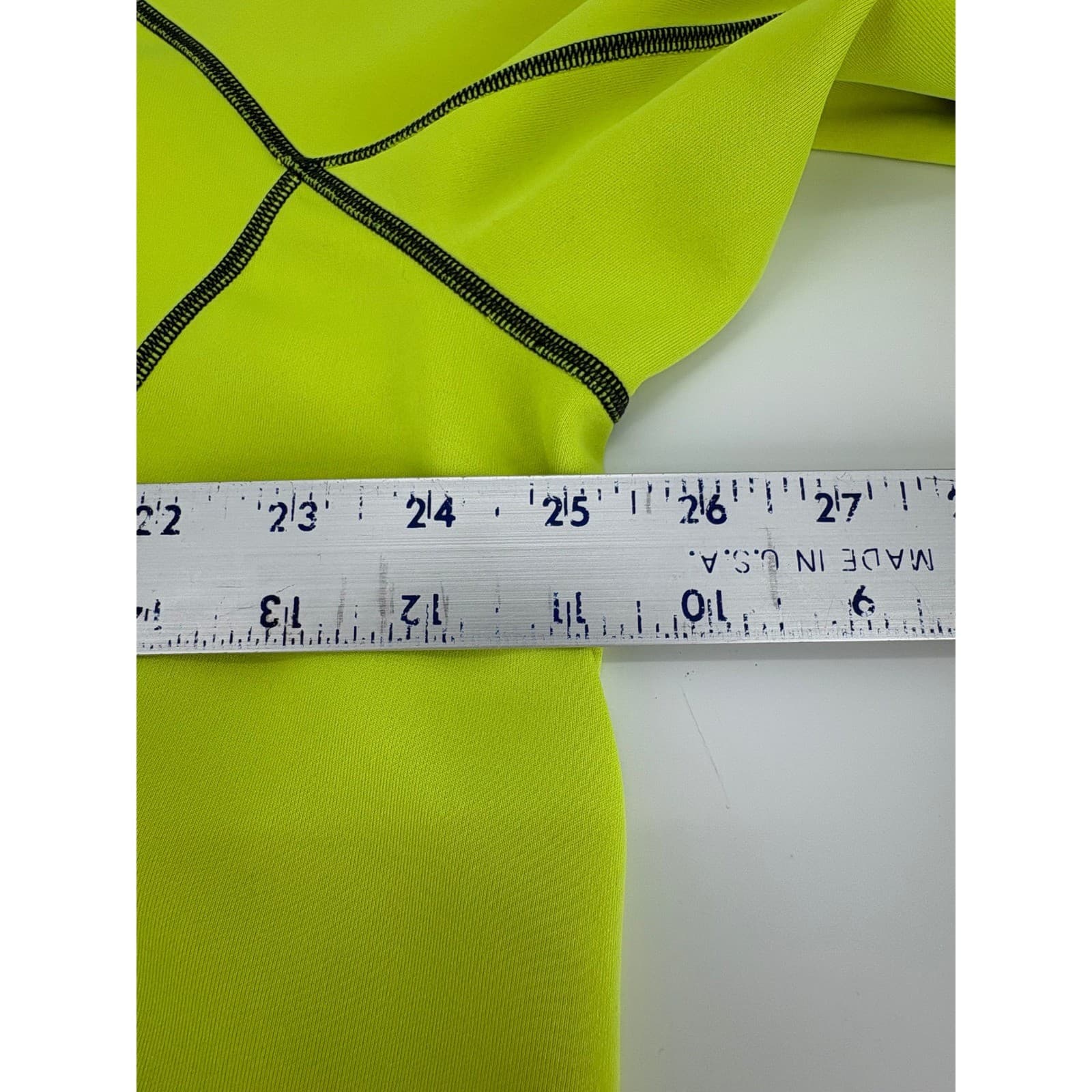Sunice Mens Pullover Long Sleeve 1/4 Zip Neon Yellow Athletic Golf Shirt - Thumbnail 3