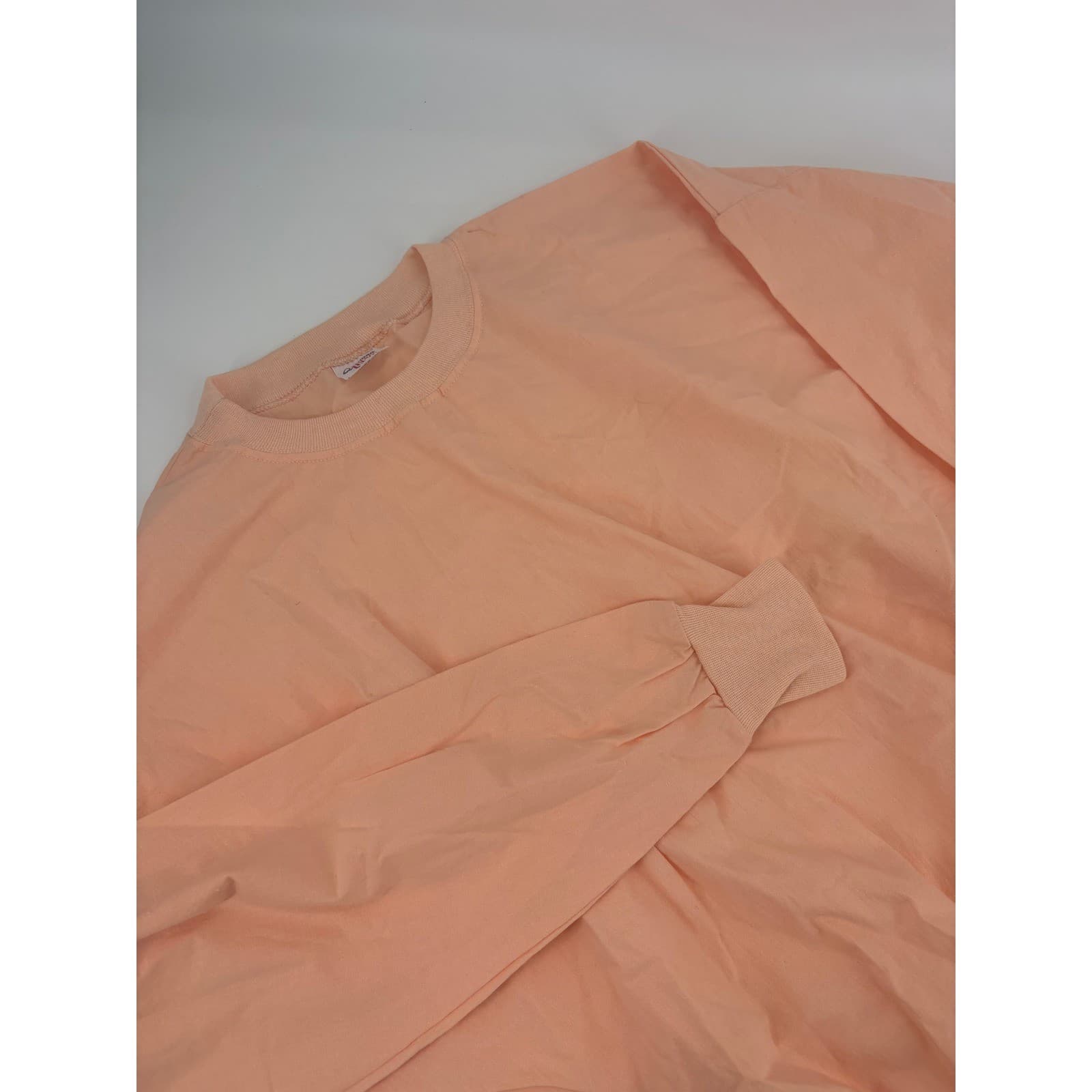 Quitman USA Peach Crewneck Long Sleeve Sweatshirt Size L Men's Minimalist