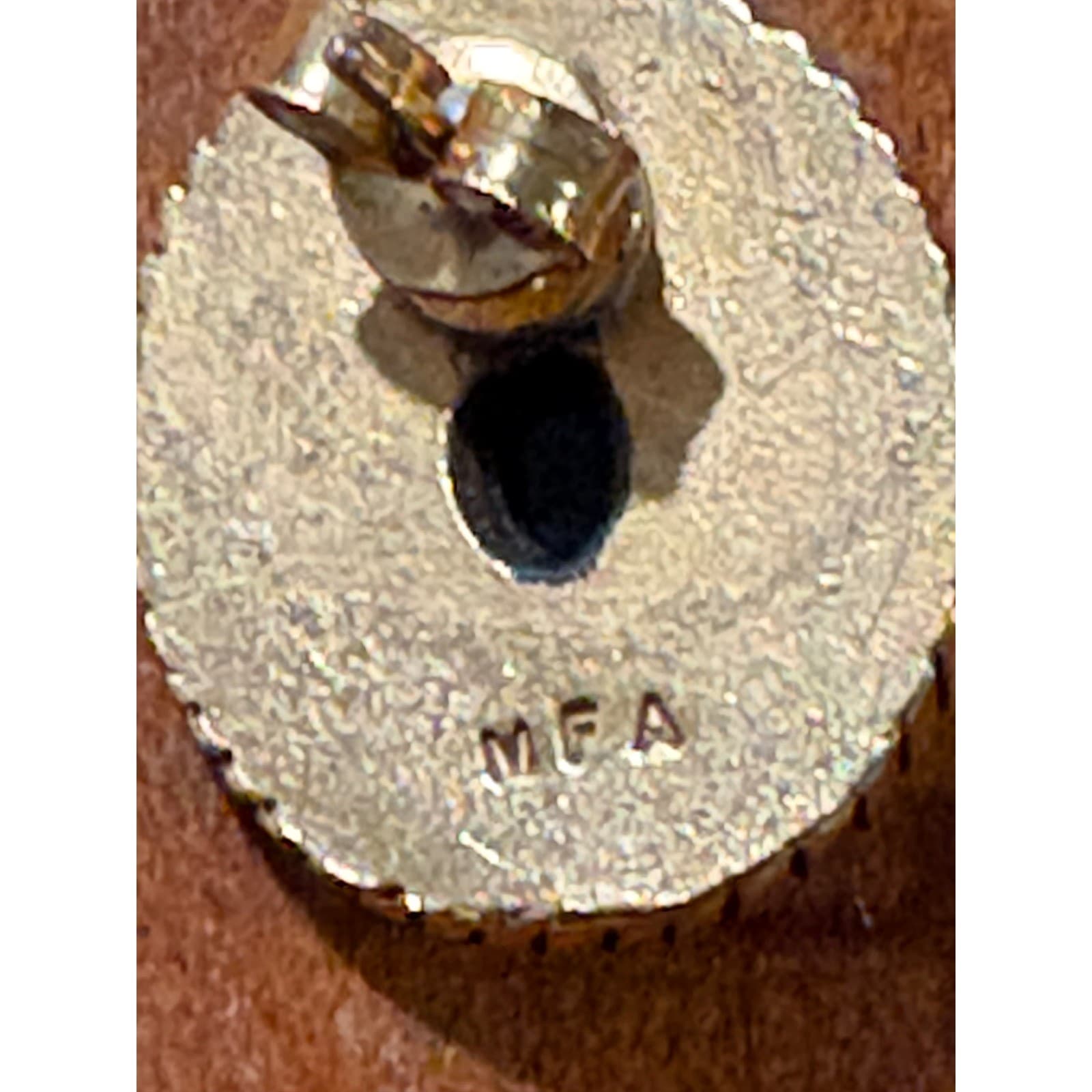 MFA Earrings Womens OS Stud Earrings Gold Black Vintage Museum Of Fine Arts - Thumbnail 2
