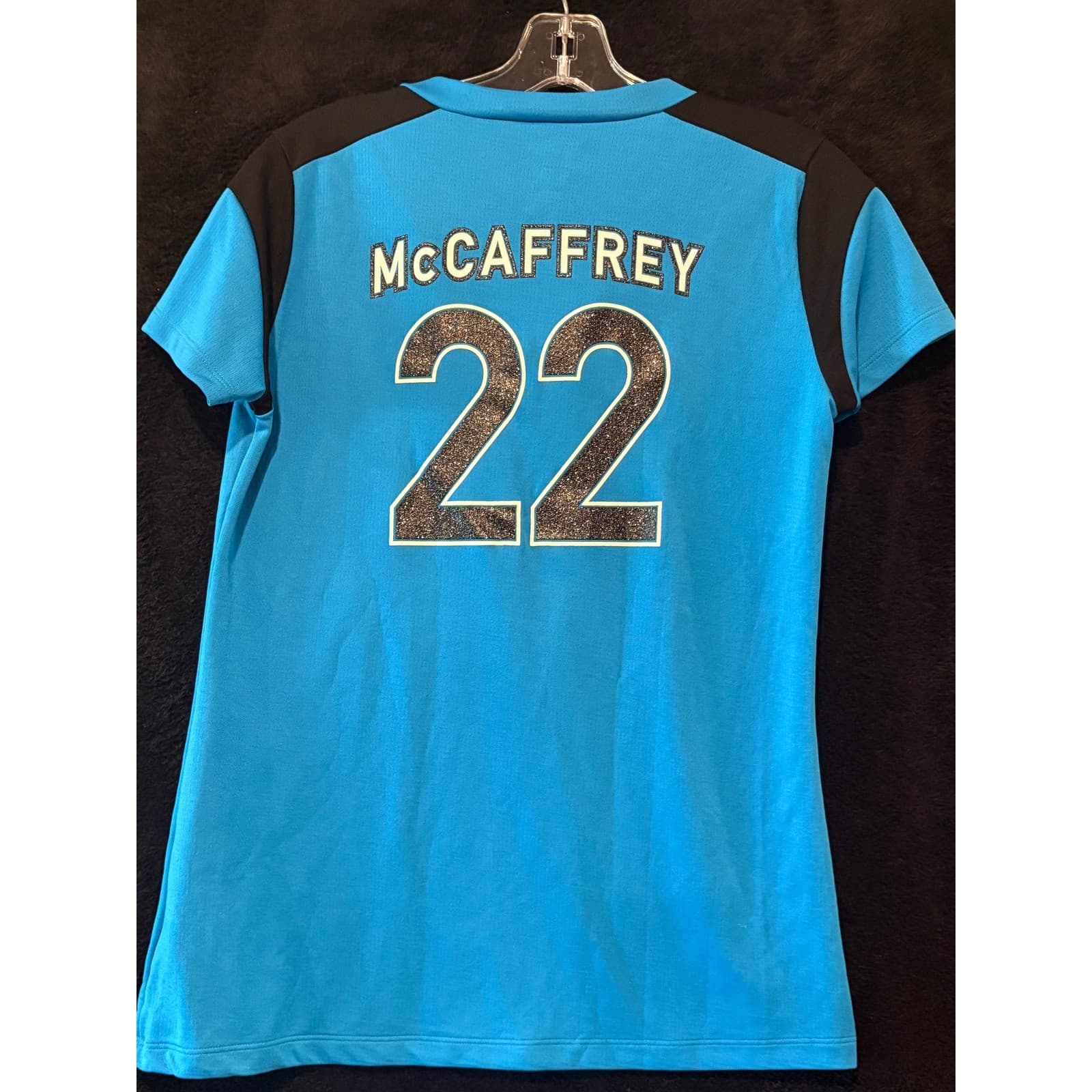 NFL Carolina Panthers McCaffrey 22 Women's T-Shirt Football Jersey - Thumbnail 3