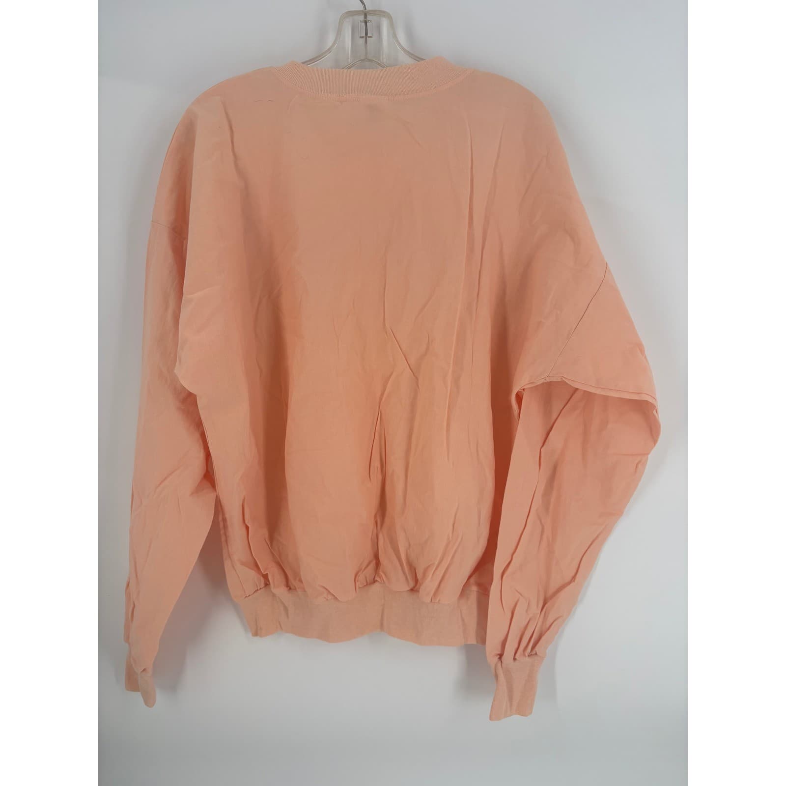 Quitman USA Peach Crewneck Long Sleeve Sweatshirt Size L Men's Minimalist - Thumbnail 7