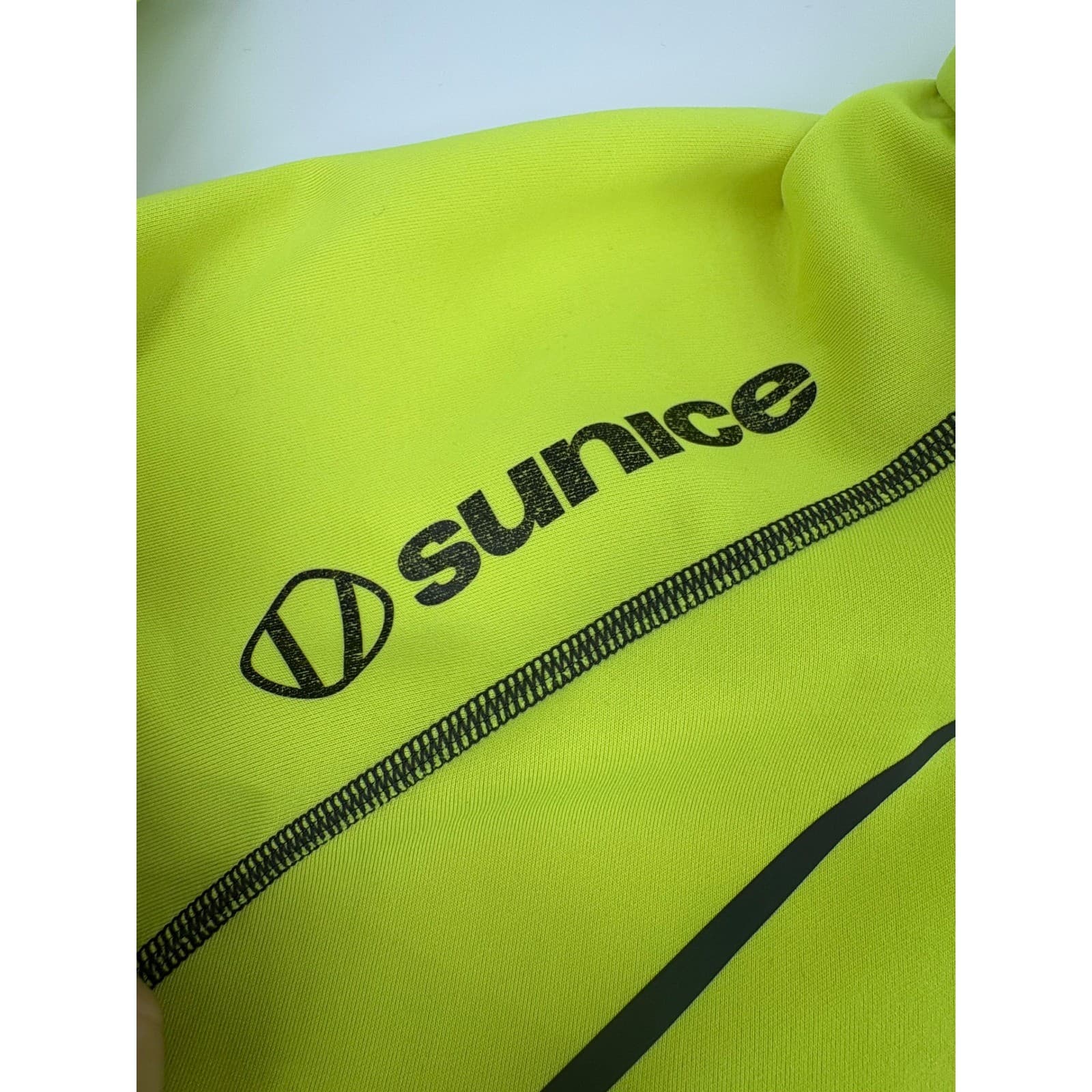 Sunice Mens Pullover Long Sleeve 1/4 Zip Neon Yellow Athletic Golf Shirt - Thumbnail 6