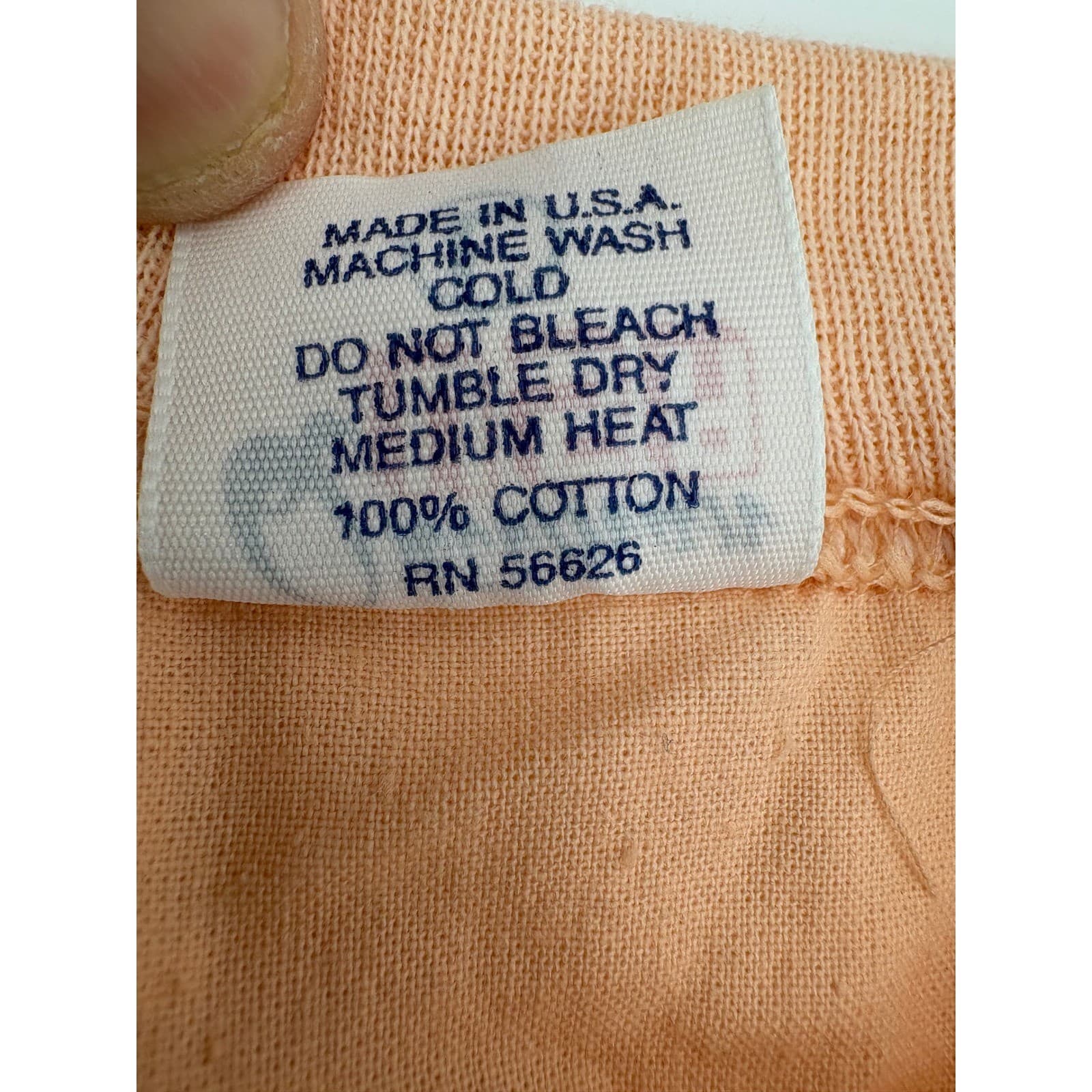 Quitman USA Peach Crewneck Long Sleeve Sweatshirt Size L Men's Minimalist - Thumbnail 3
